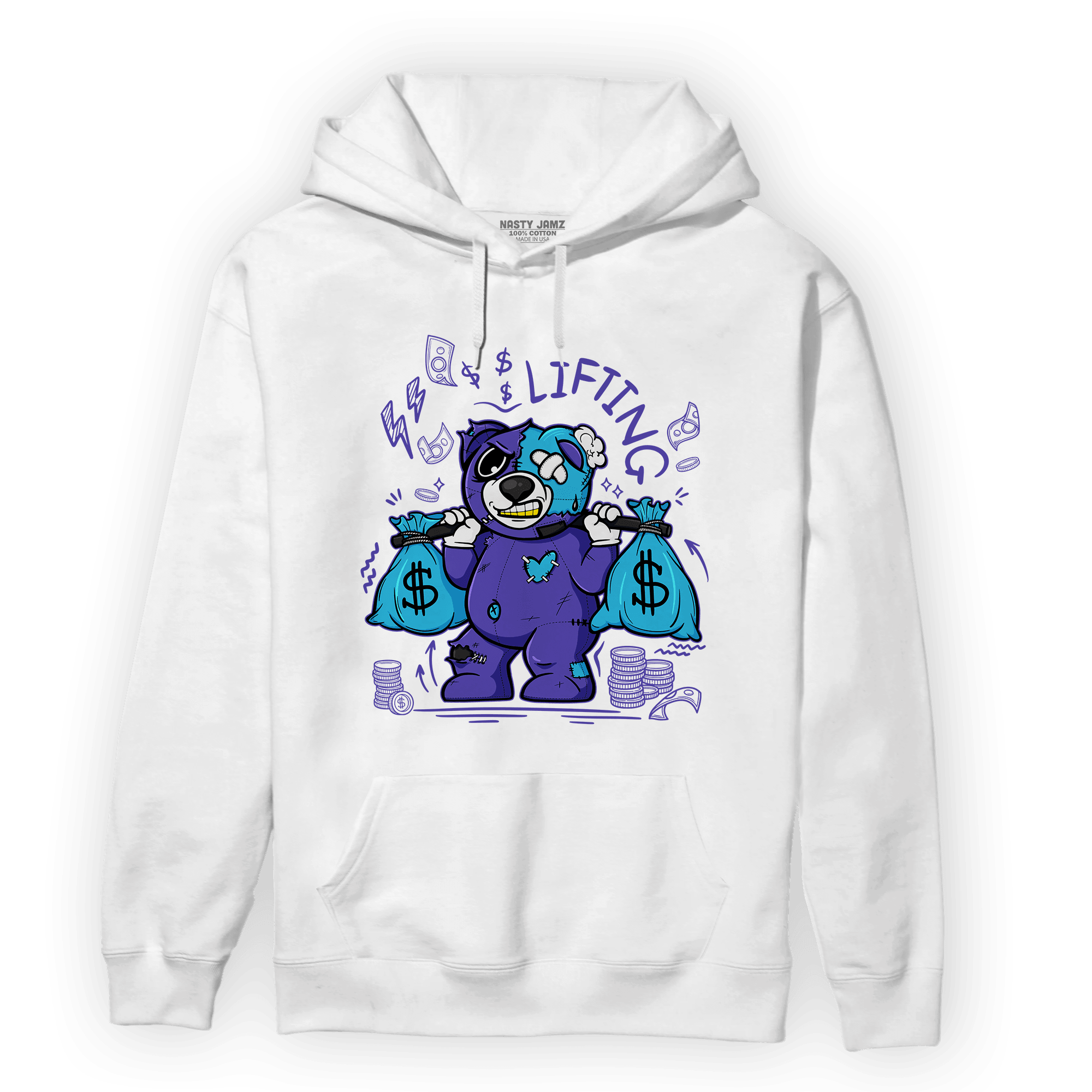 Aqua 6s Hoodie Match Money Lifting BER - NastyJamz