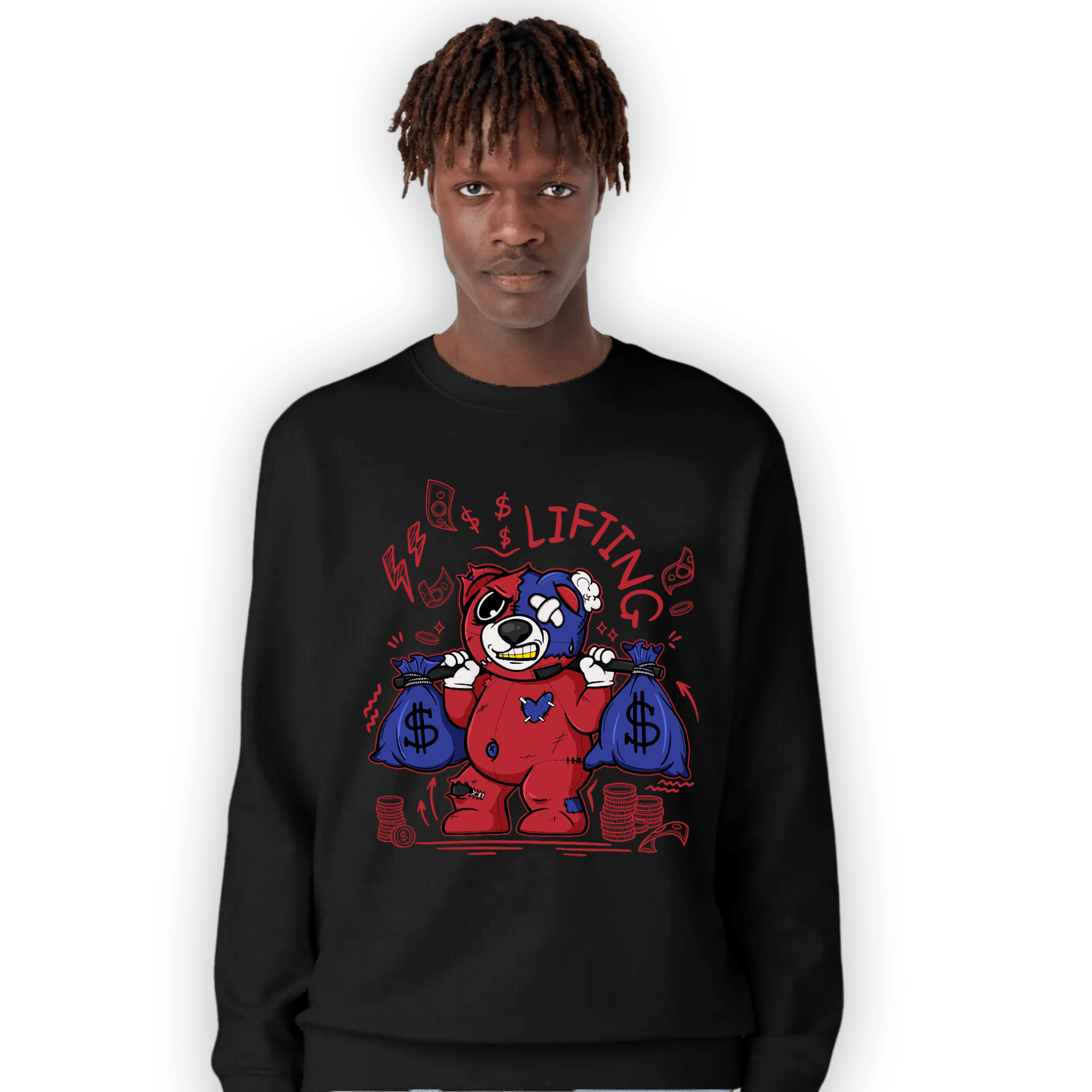 Playoffs 8s Sweatshirt Match Money Lifting BER - NastyJamz