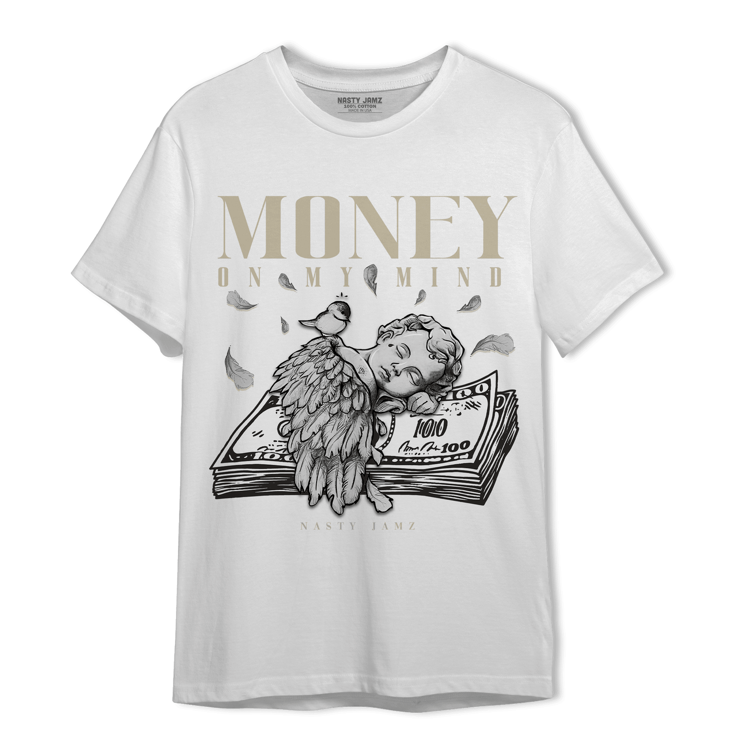 Gratitude 11s T Shirt Match Money On My Mind Angel - NastyJamz