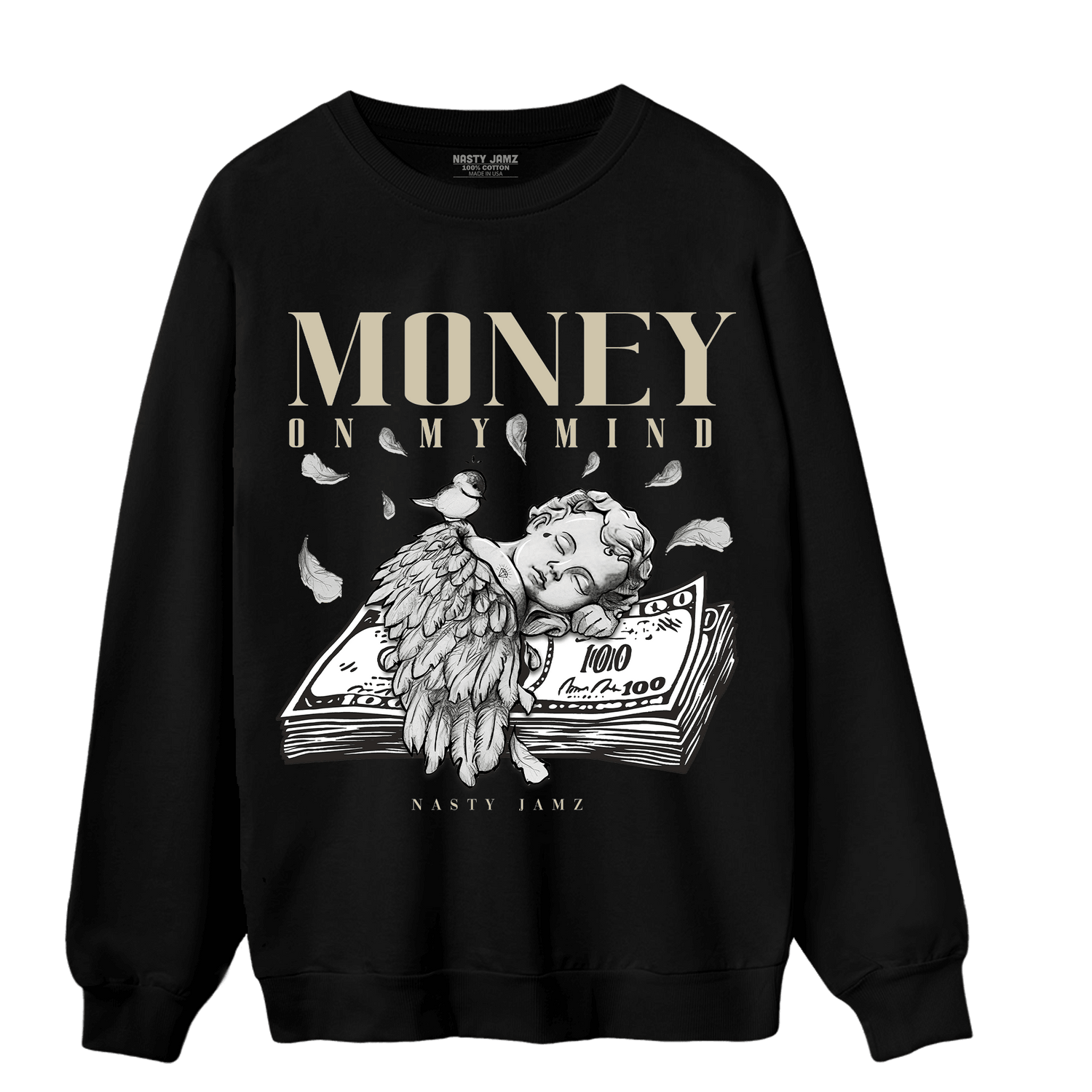 Gratitude 11s Sweatshirt Match Money On My Mind Angel - NastyJamz