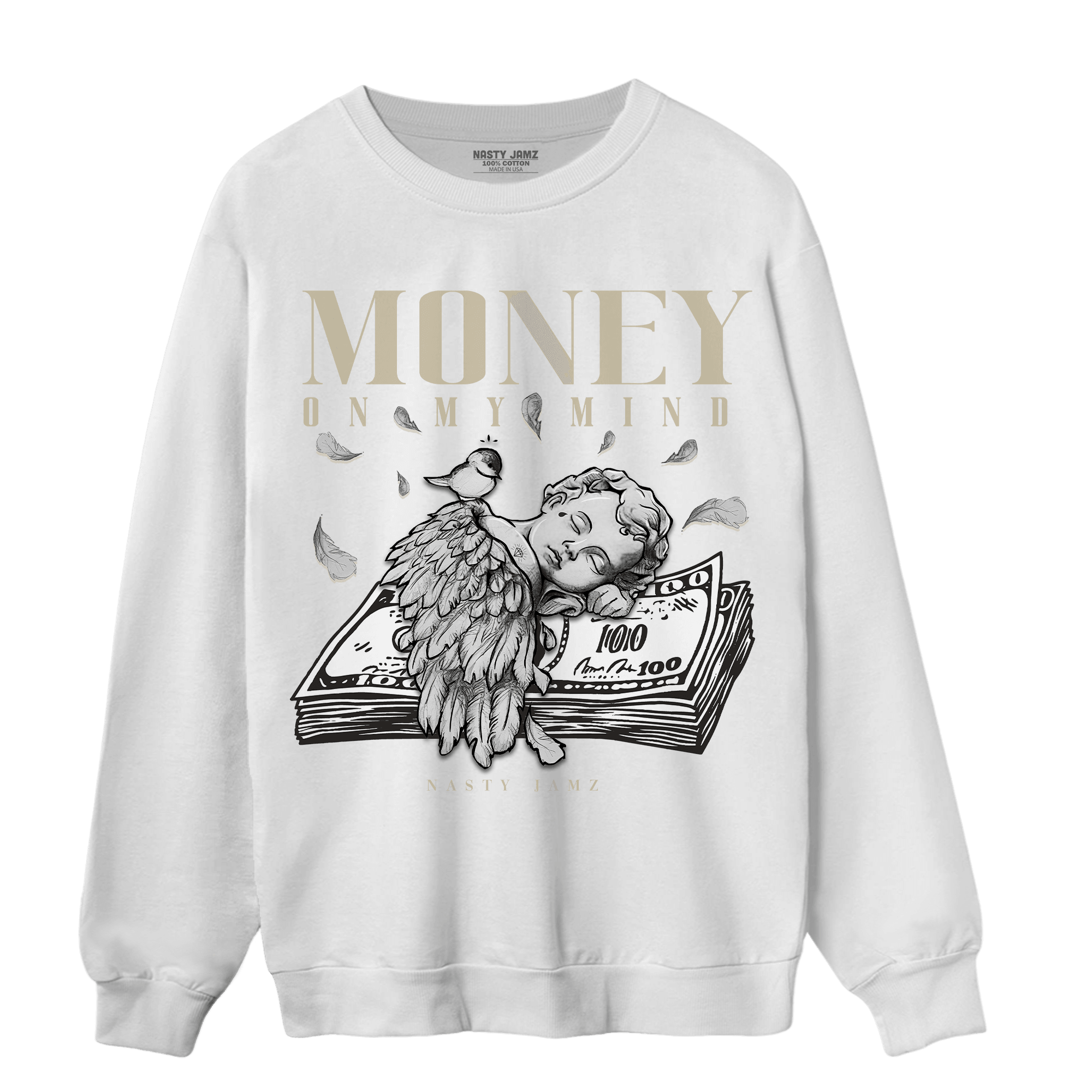 Gratitude 11s Sweatshirt Match Money On My Mind Angel - NastyJamz