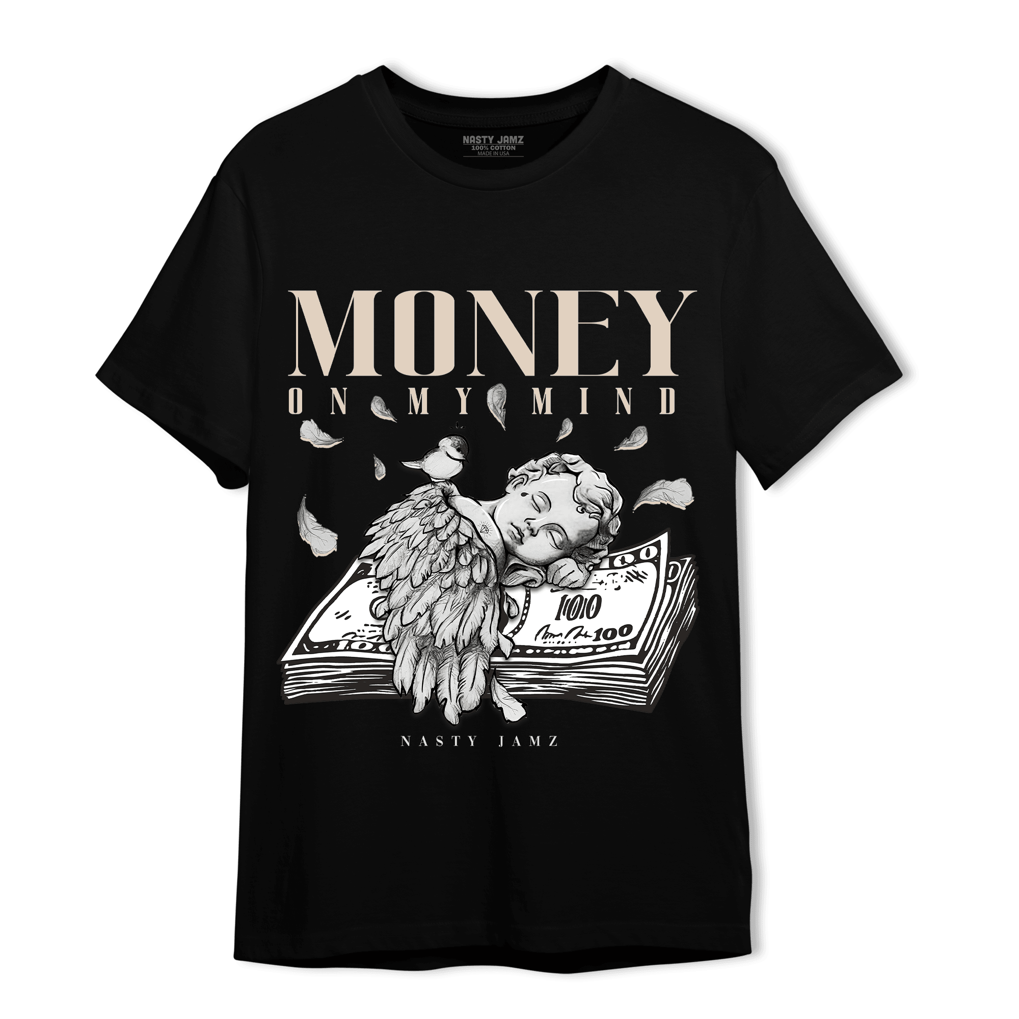 NastyJamz Neapolitan 11s T Shirt Match Money On My Mind Angel