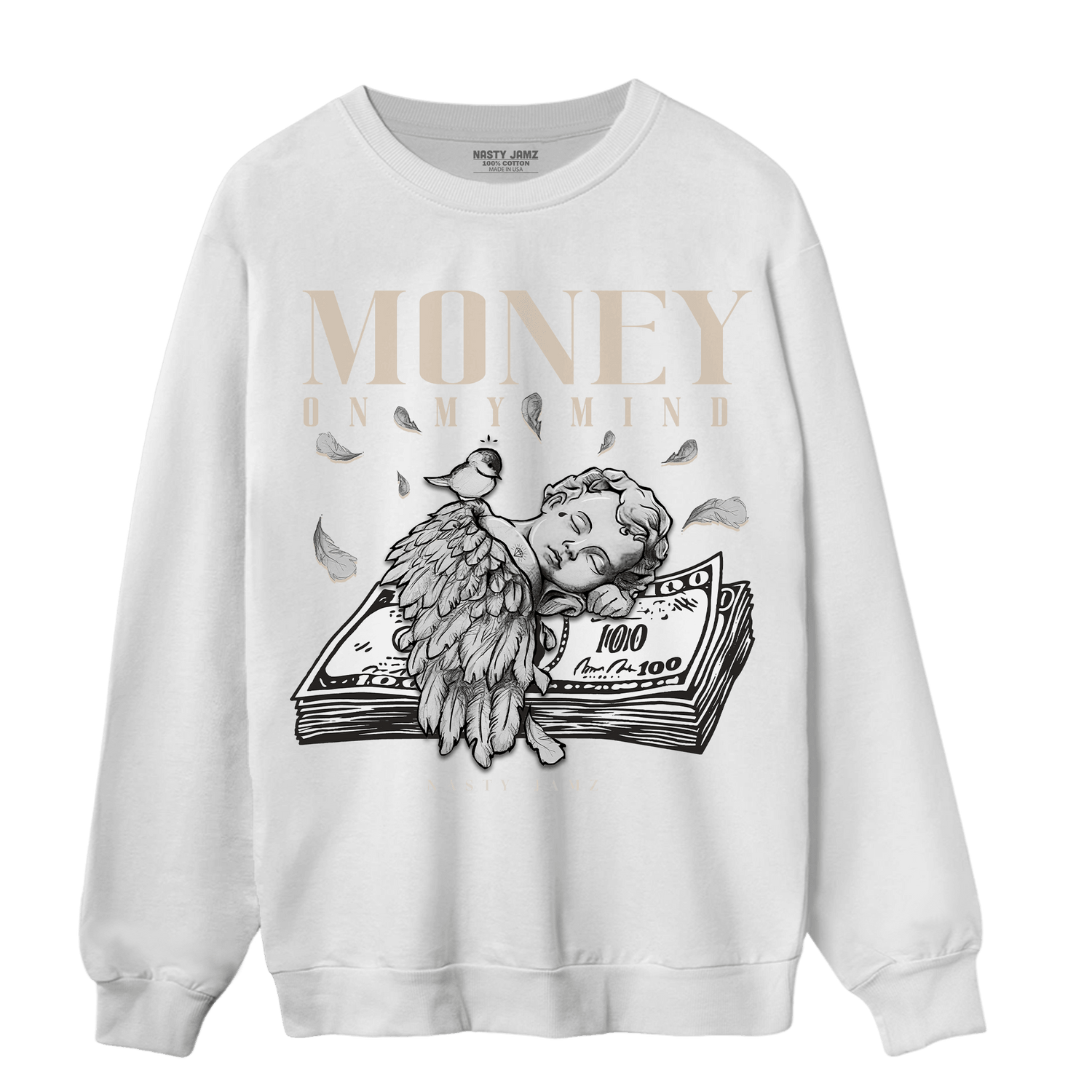 Neapolitan 11s Sweatshirt Match Money On My Mind Angel - NastyJamz