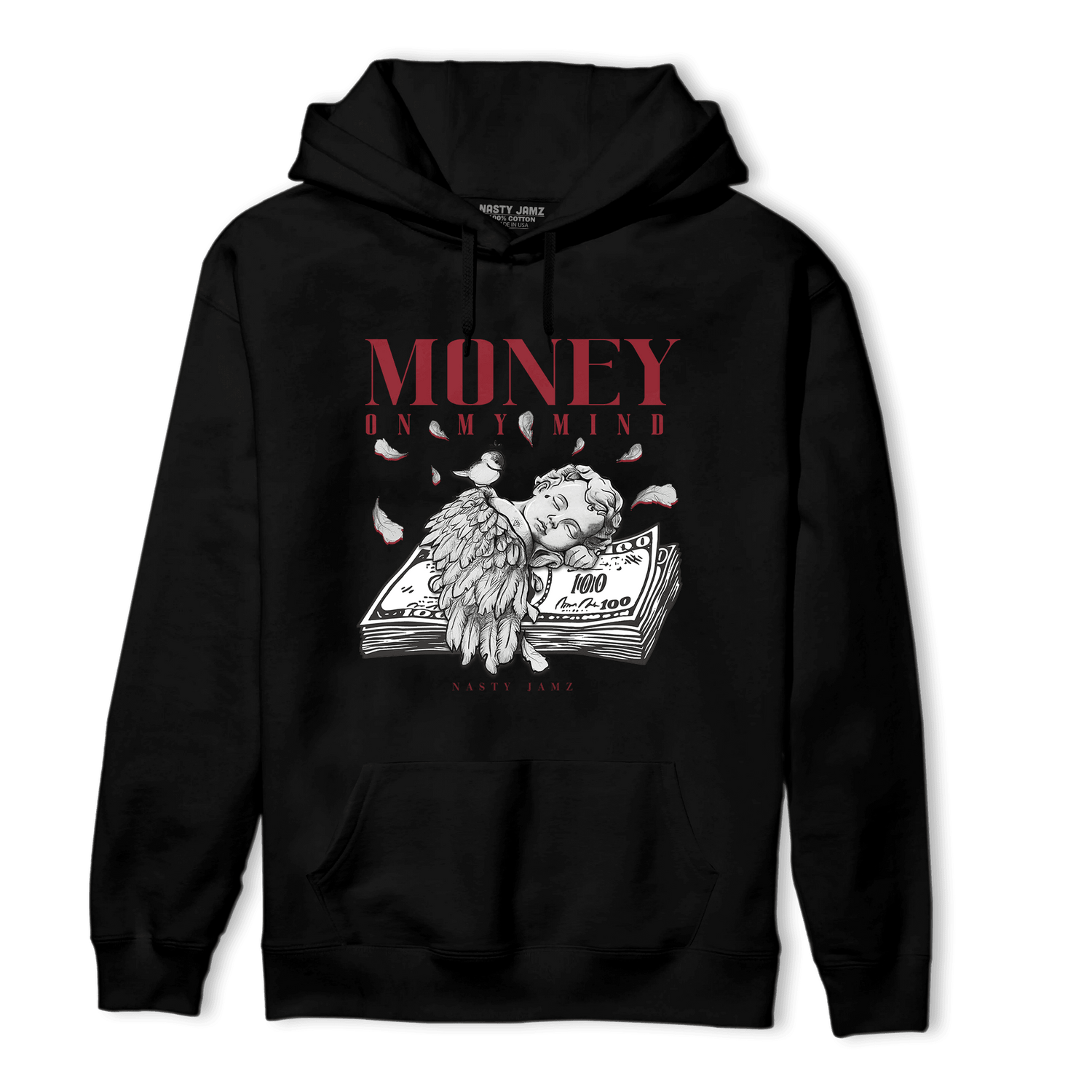Cherry 12s Hoodie Match Money On My Mind Angel - NastyJamz