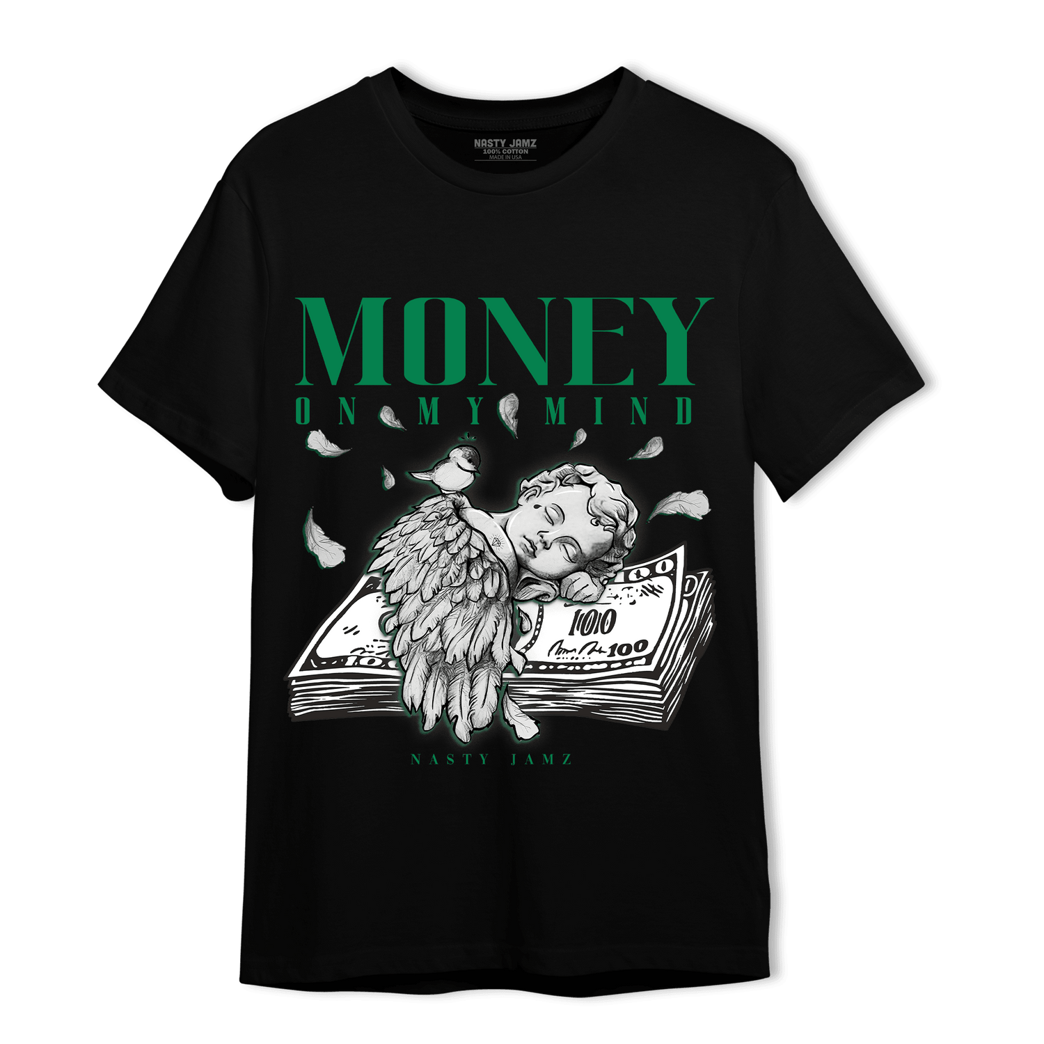Celtic Lucky Green 1s T Shirt Match Money On My Mind Angel - NastyJamz
