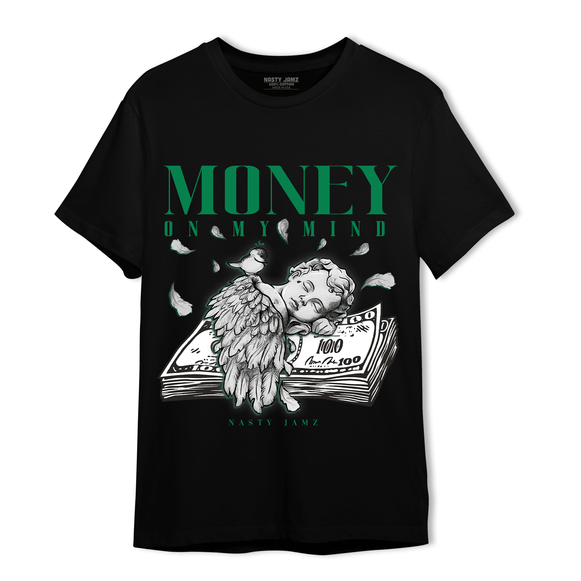 Celtic Lucky Green 1s T Shirt Match Money On My Mind Angel - NastyJamz