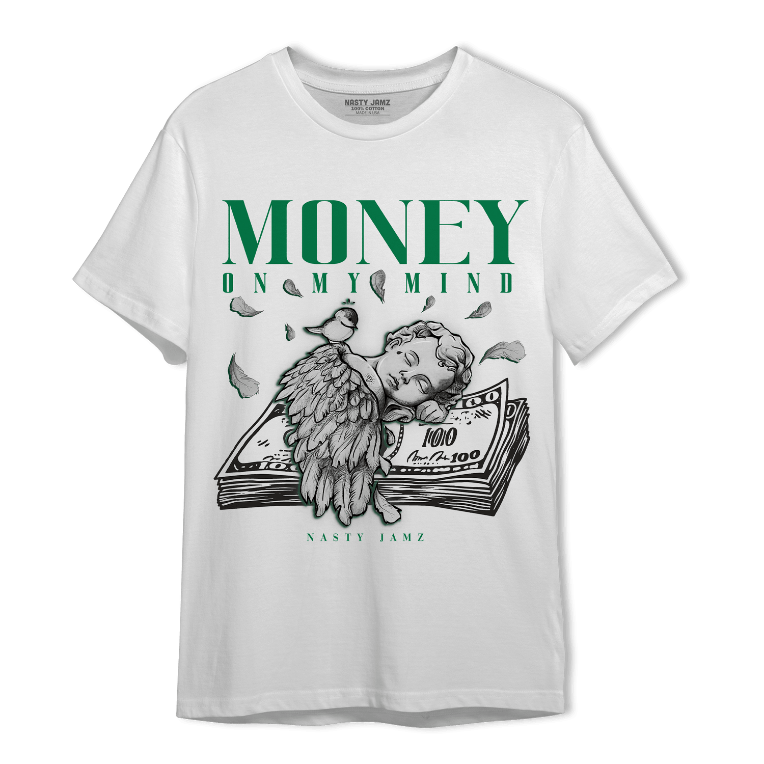 Celtic Lucky Green 1s T Shirt Match Money On My Mind Angel - NastyJamz