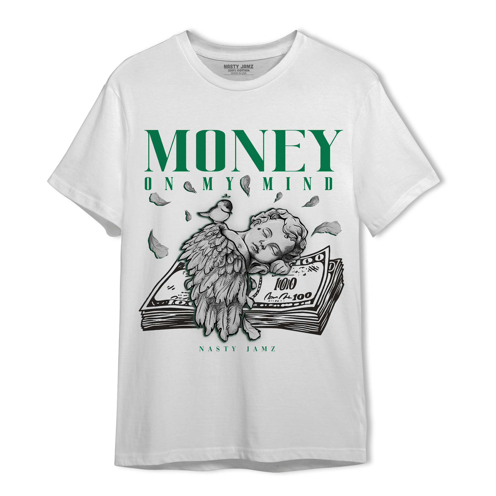 Celtic Lucky Green 1s T Shirt Match Money On My Mind Angel - NastyJamz