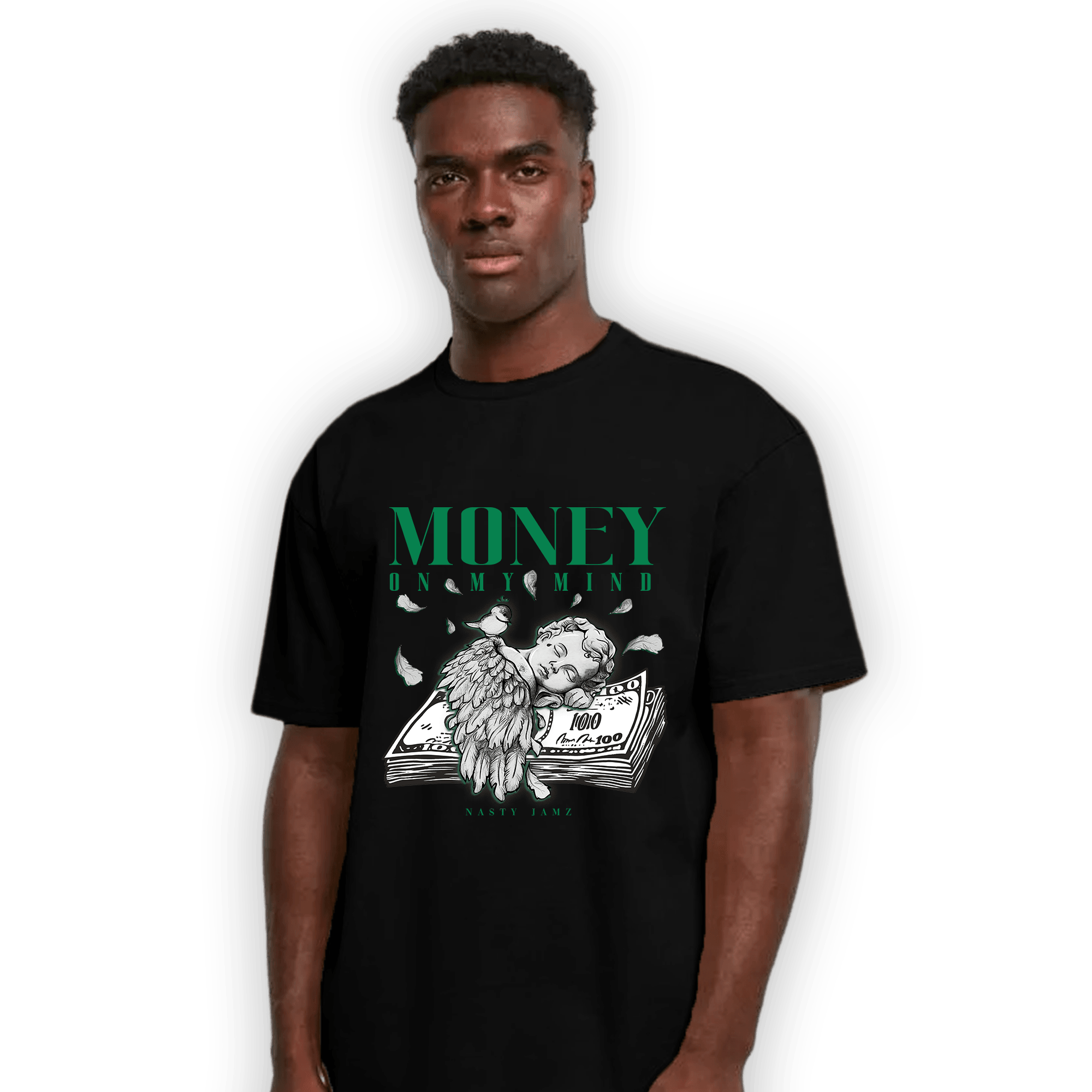 Celtic Lucky Green 1s T Shirt Match Money On My Mind Angel - NastyJamz