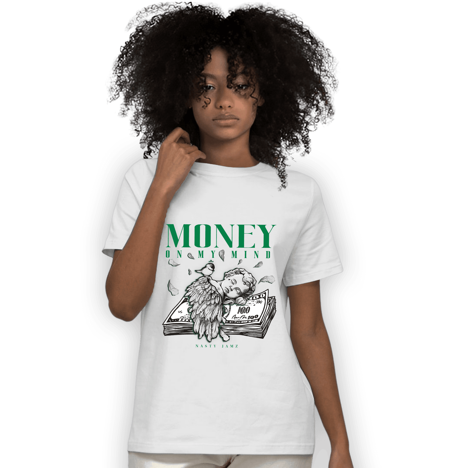 Celtic Lucky Green 1s T Shirt Match Money On My Mind Angel - NastyJamz