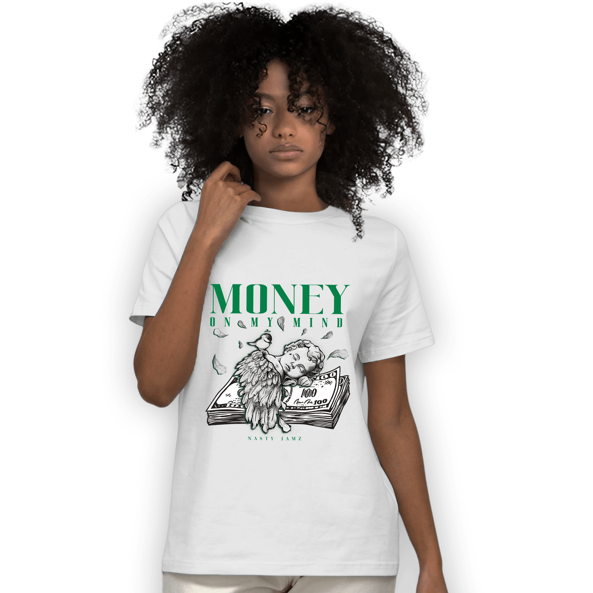 Celtic Lucky Green 1s T Shirt Match Money On My Mind Angel - NastyJamz