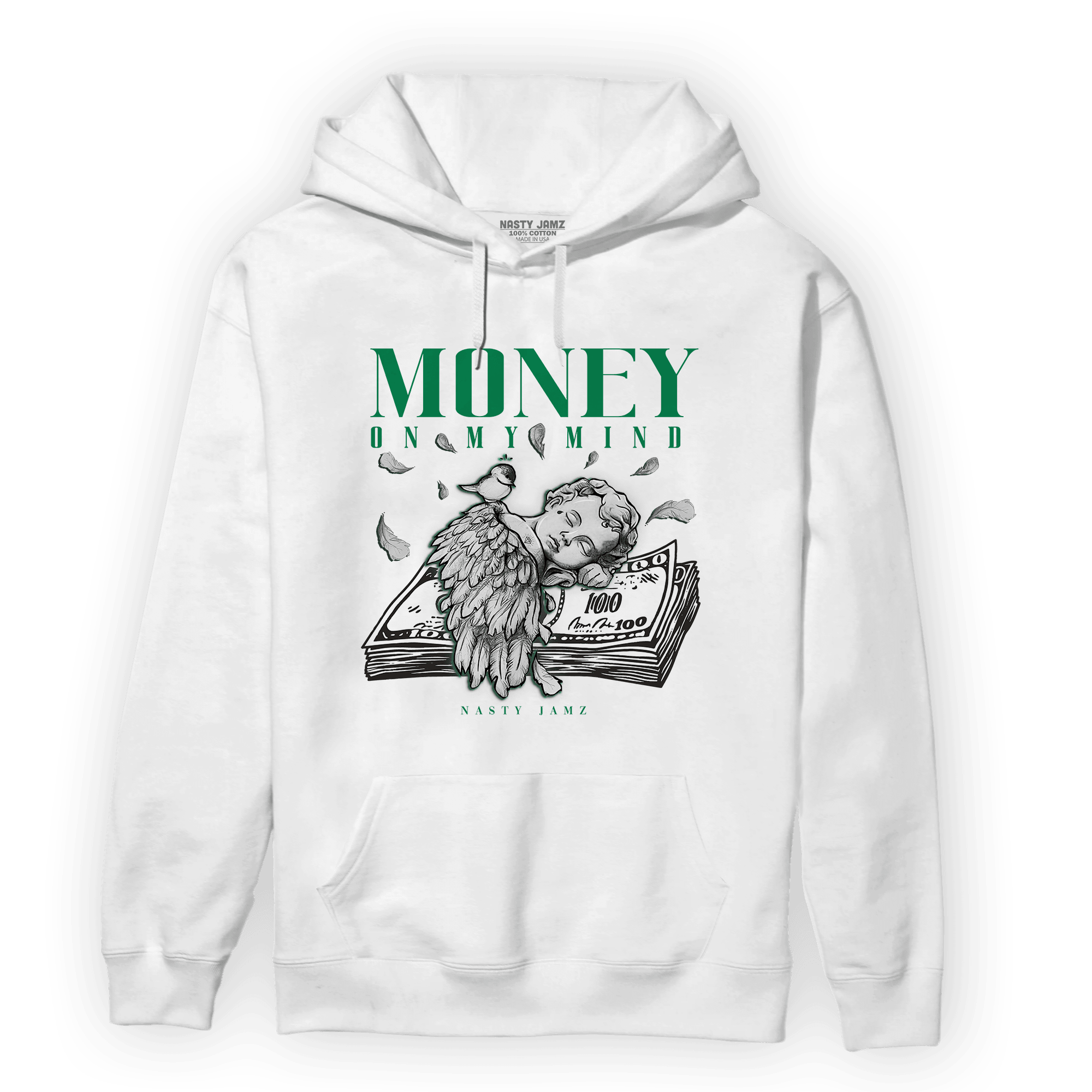 Celtic Lucky Green 1s Hoodie Match Money On My Mind Angel - NastyJamz