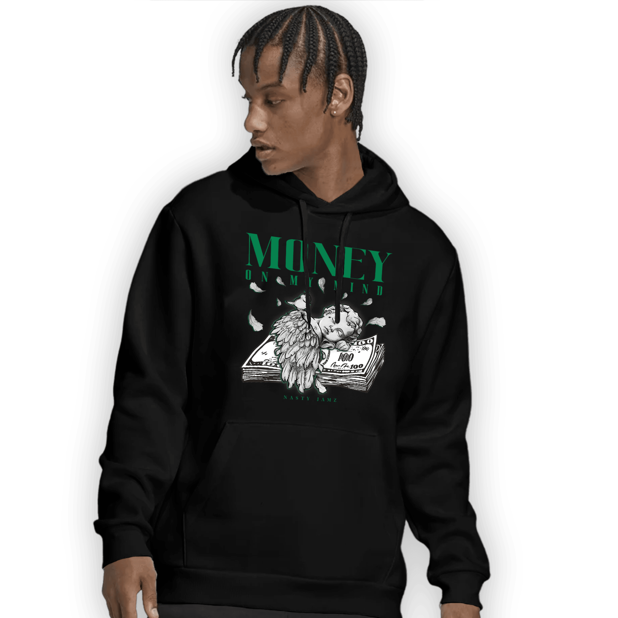 Celtic Lucky Green 1s Hoodie Match Money On My Mind Angel - NastyJamz