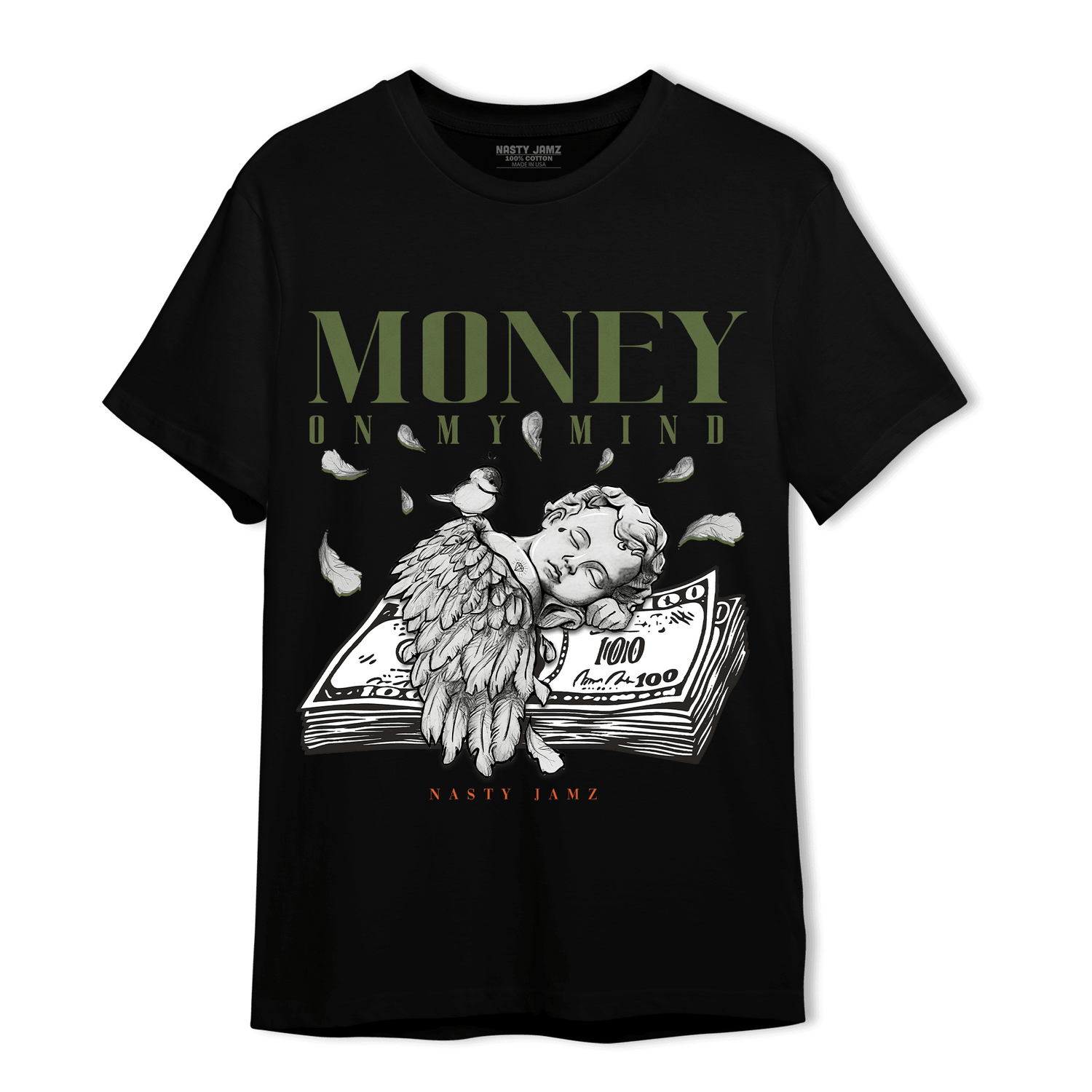 High OG Celadon 1s T Shirt Match Money On My Mind Angel - NastyJamz