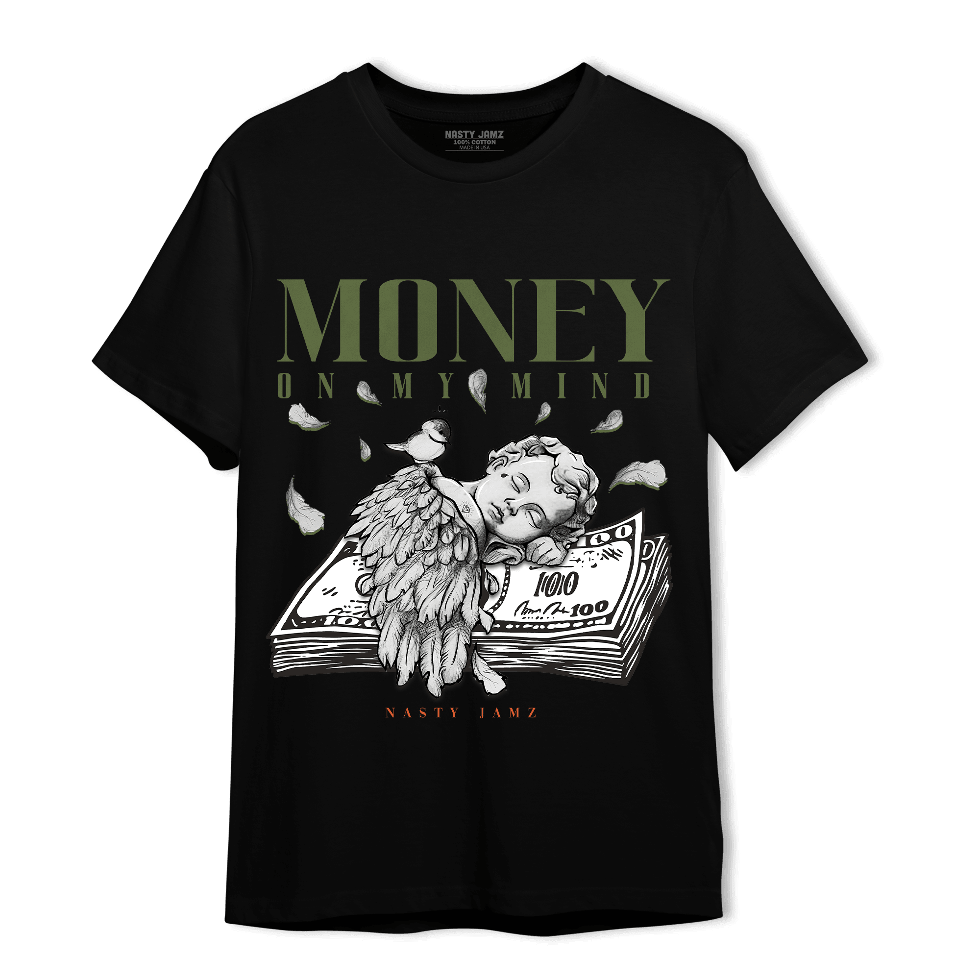 High OG Celadon 1s T Shirt Match Money On My Mind Angel - NastyJamz