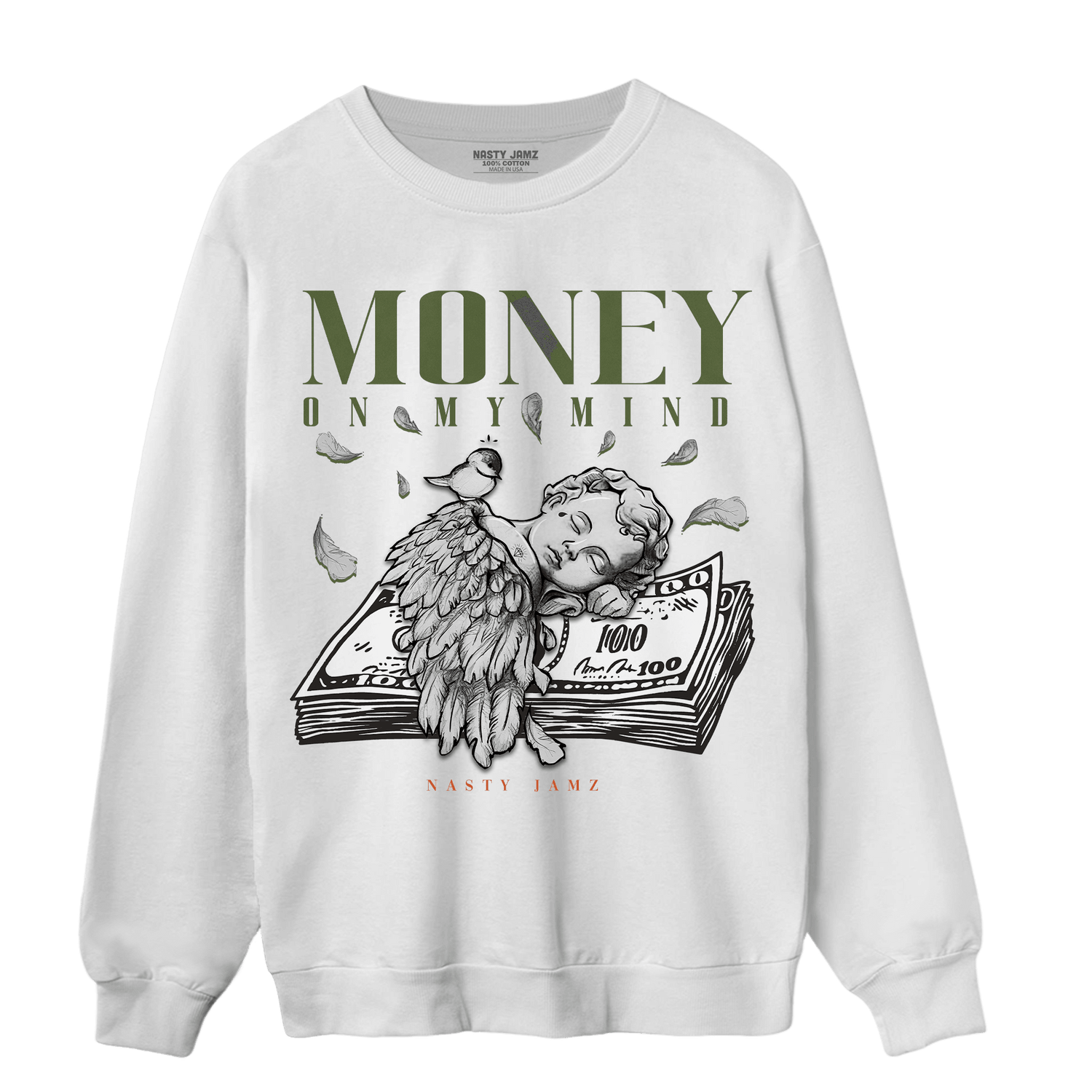 High OG Celadon 1s Sweatshirt Match Money On My Mind Angel - NastyJamz