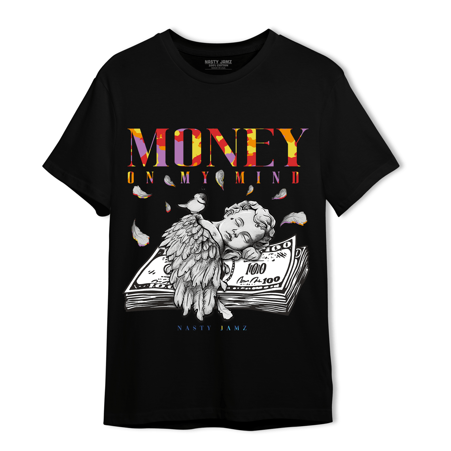 Mid GS Six Championships 1s T Shirt Match Money On My Mind Angel - NastyJamz