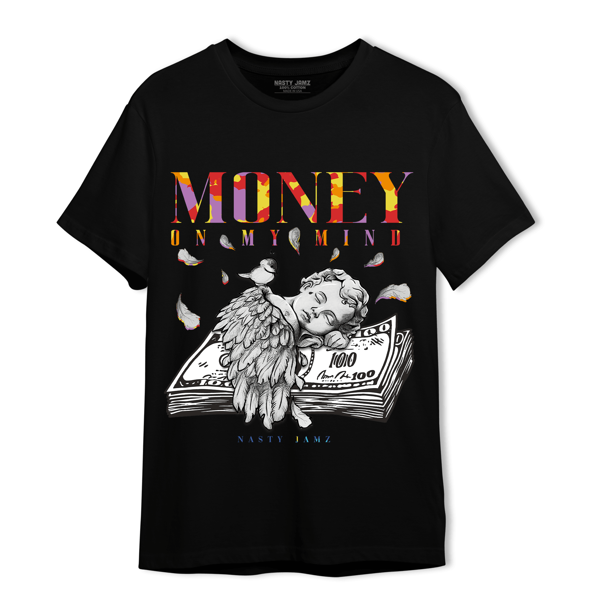 Mid GS Six Championships 1s T Shirt Match Money On My Mind Angel - NastyJamz