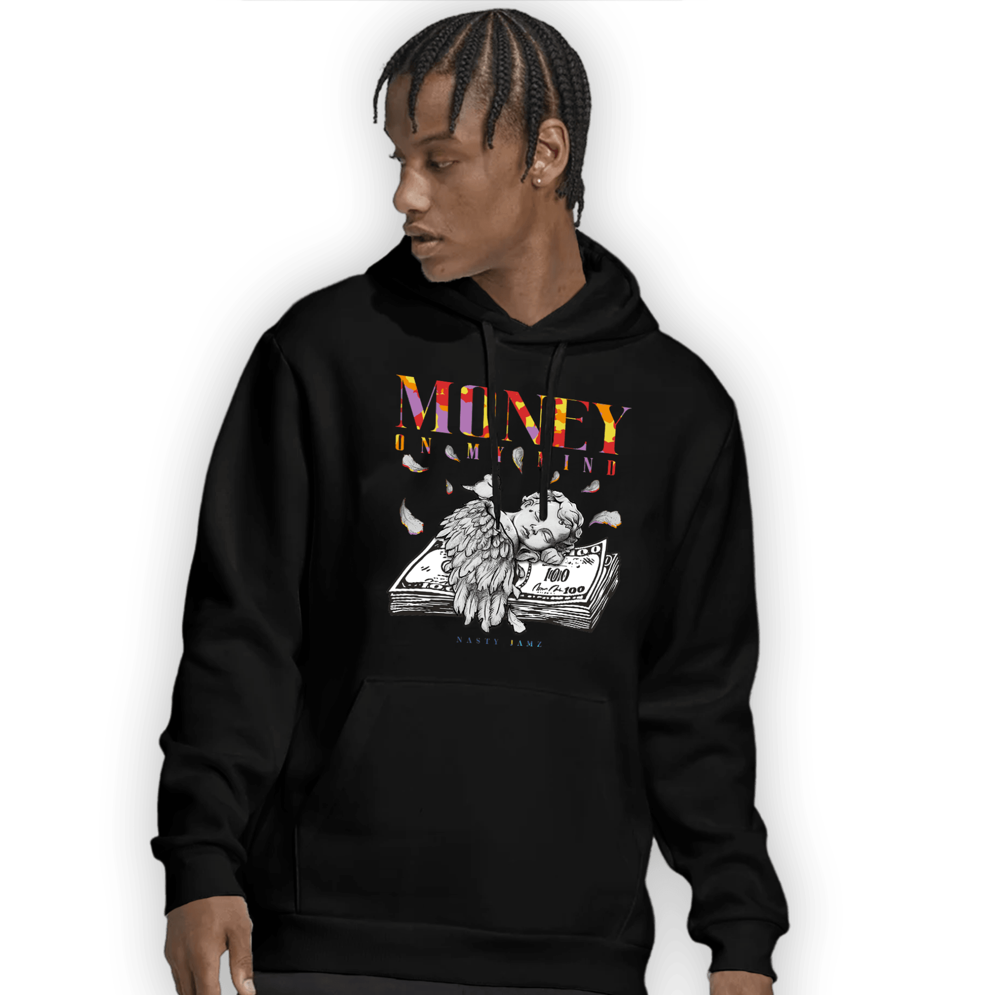 Mid GS Six Championships 1s Hoodie Match Money On My Mind Angel - NastyJamz