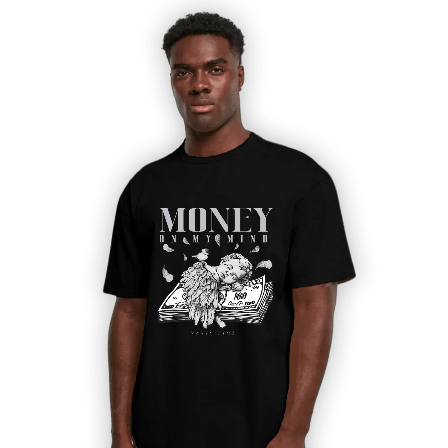 Off Noir 3s T Shirt Match Money On My Mind Angel - NastyJamz