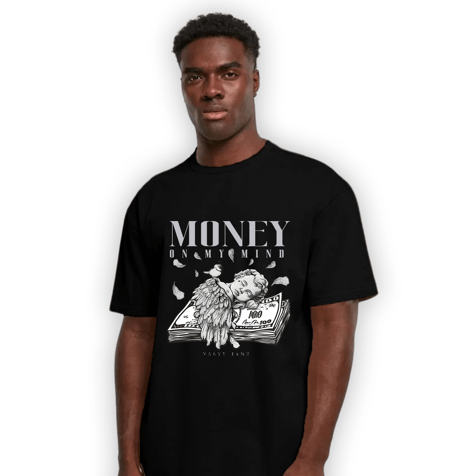 Off Noir 3s T Shirt Match Money On My Mind Angel - NastyJamz