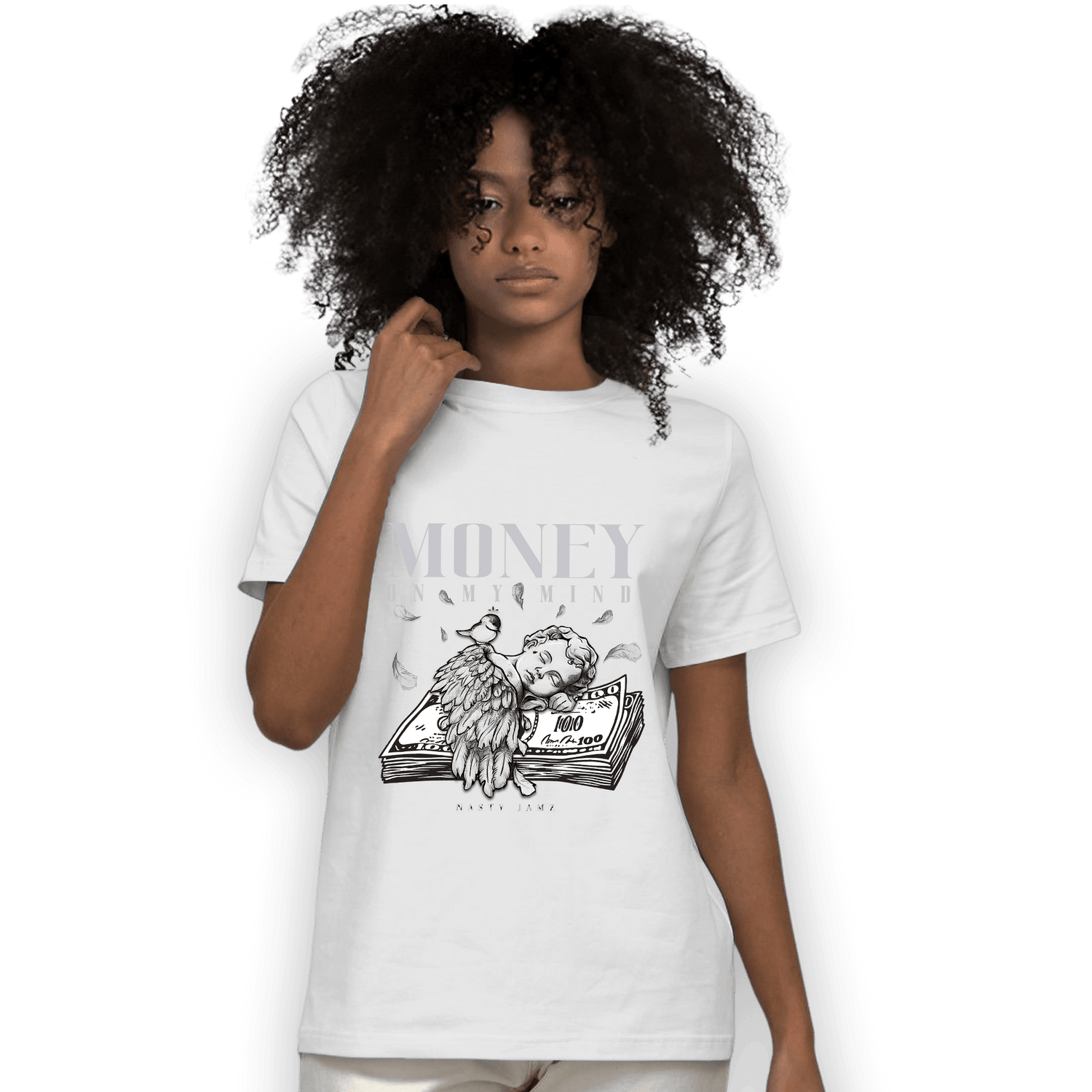 Off Noir 3s T Shirt Match Money On My Mind Angel - NastyJamz
