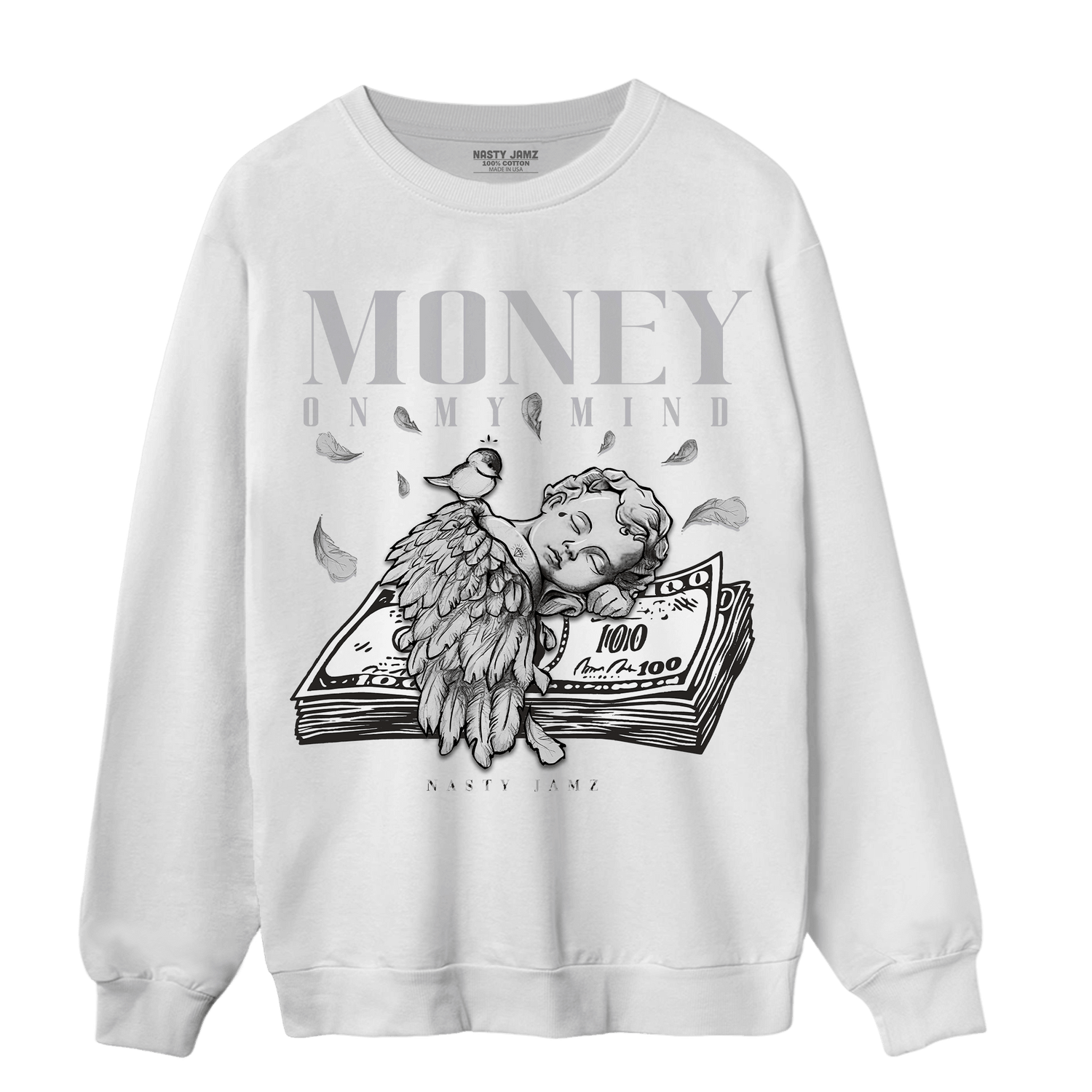 Off Noir 3s Sweatshirt Match Money On My Mind Angel - NastyJamz