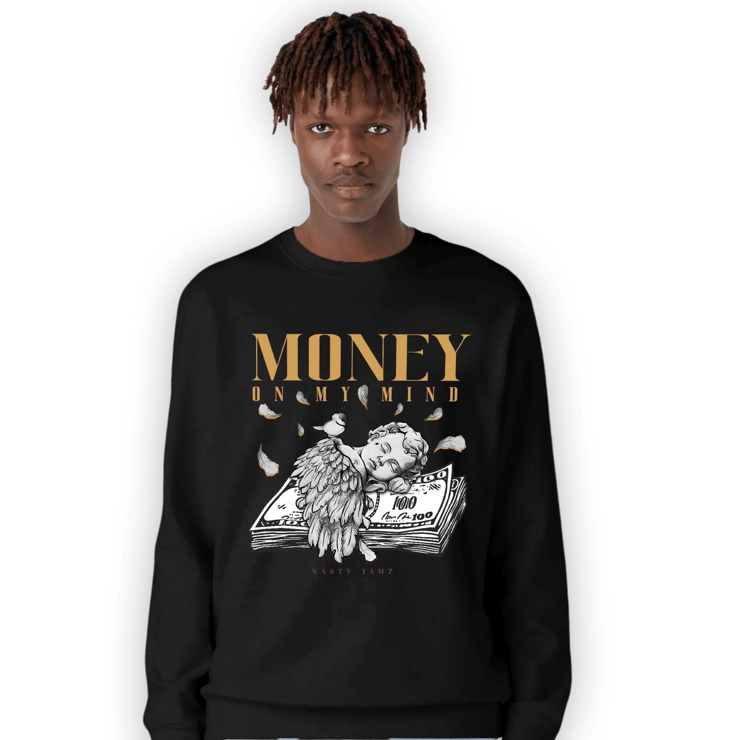 Cacao Wow 4s Sweatshirt Match Money On My Mind Angel - NastyJamz