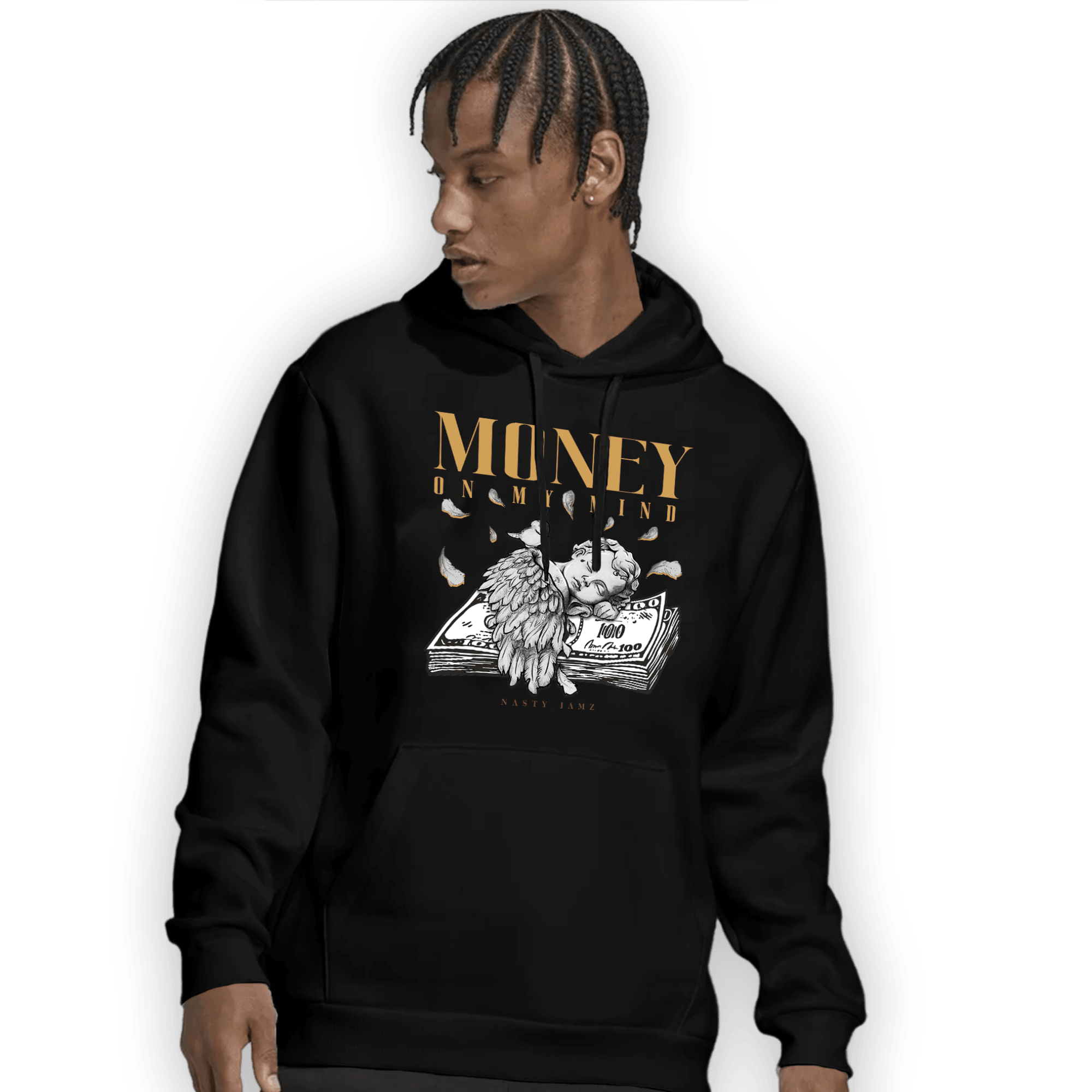 Cacao Wow 4s Hoodie Match Money On My Mind Angel - NastyJamz
