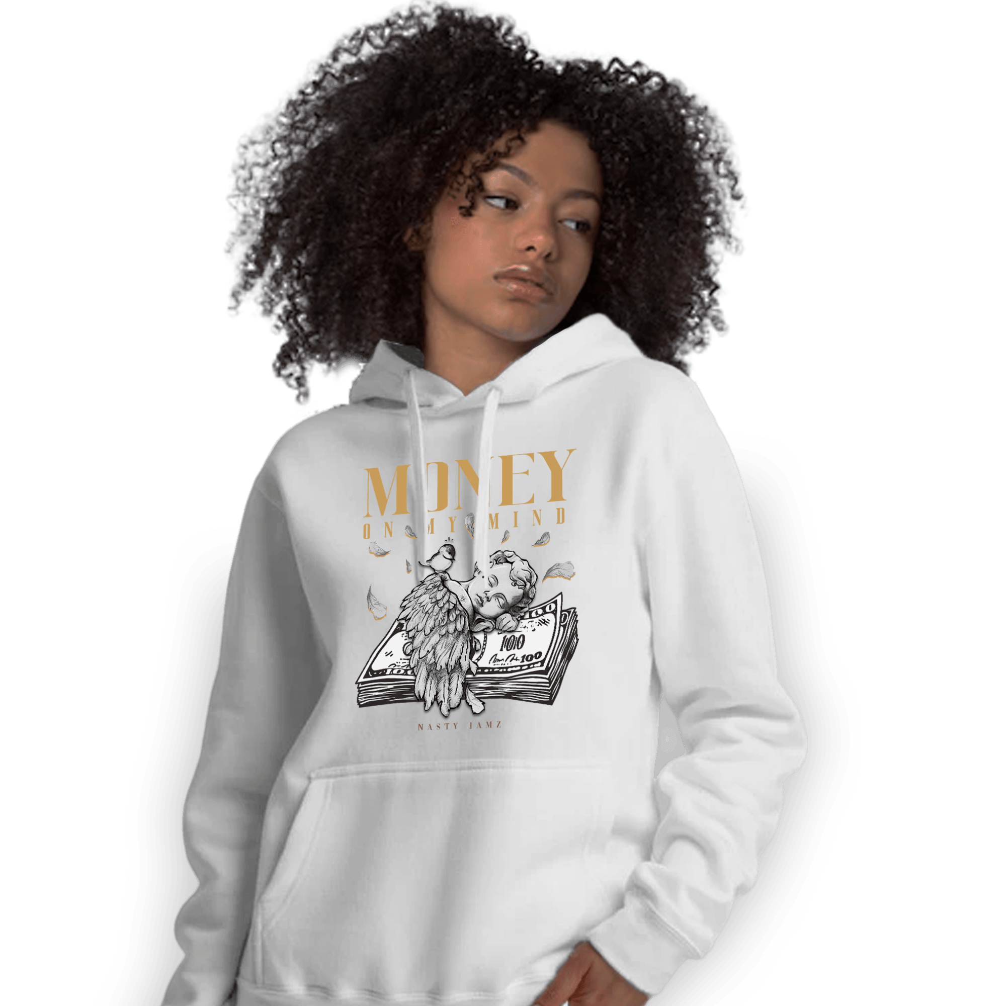 Cacao Wow 4s Hoodie Match Money On My Mind Angel - NastyJamz