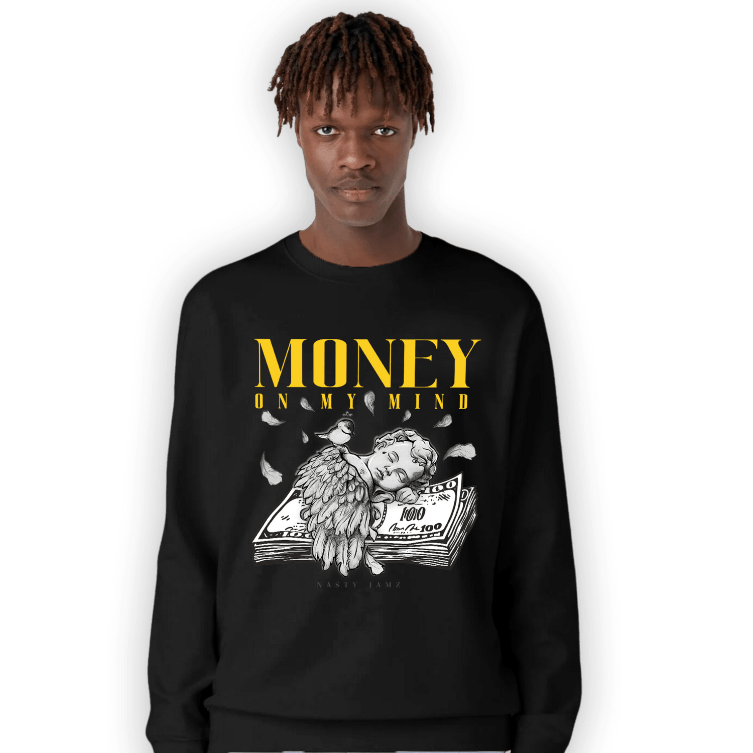 Thunder 4s Sweatshirt Match Money On My Mind Angel - NastyJamz
