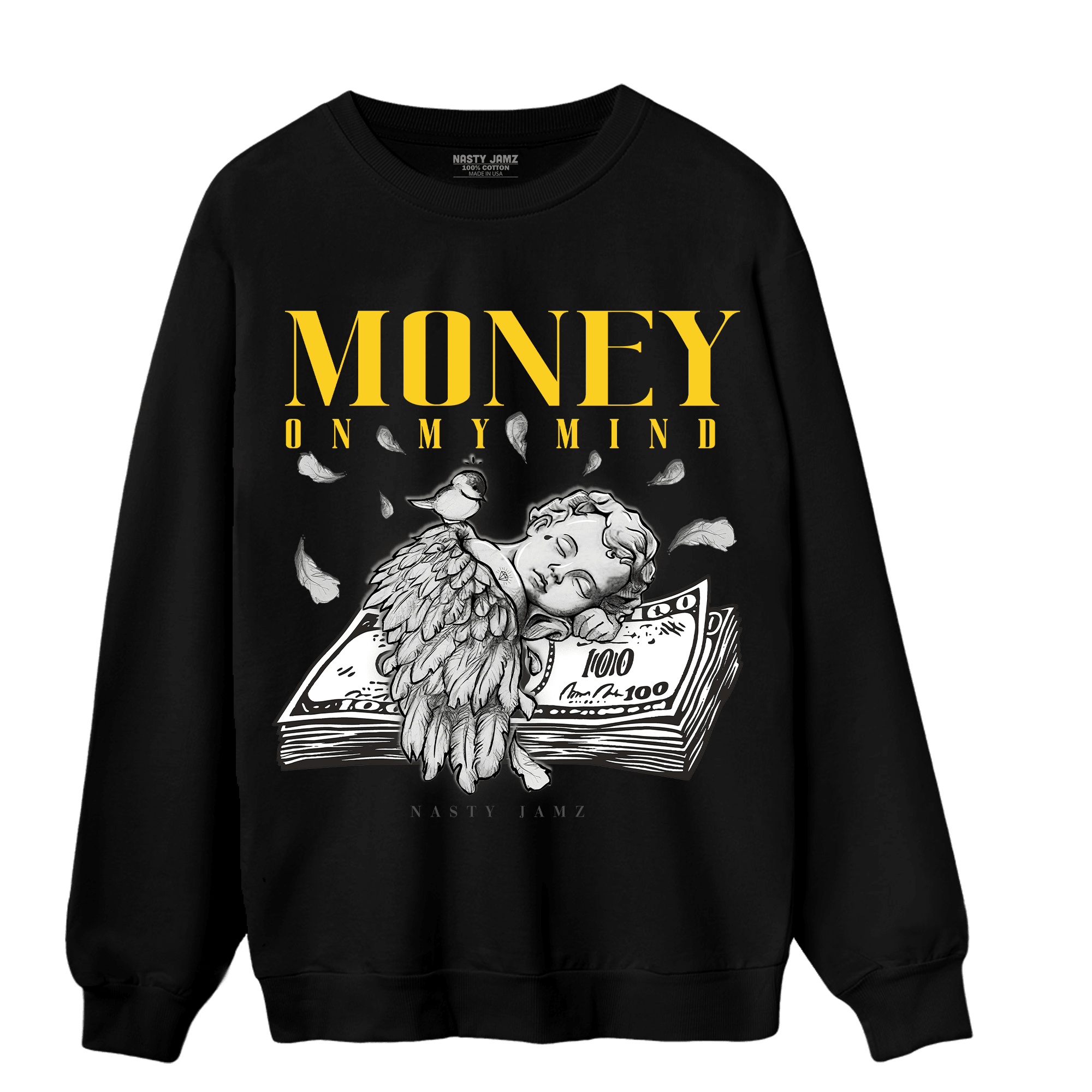 Thunder 4s Sweatshirt Match Money On My Mind Angel - NastyJamz