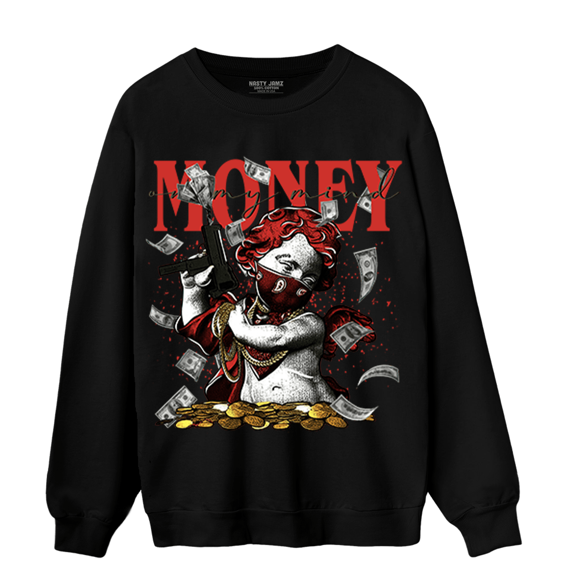 Dunk Low Mystic Red Sweatshirt Match Money On My Mine Gang - NastyJamz