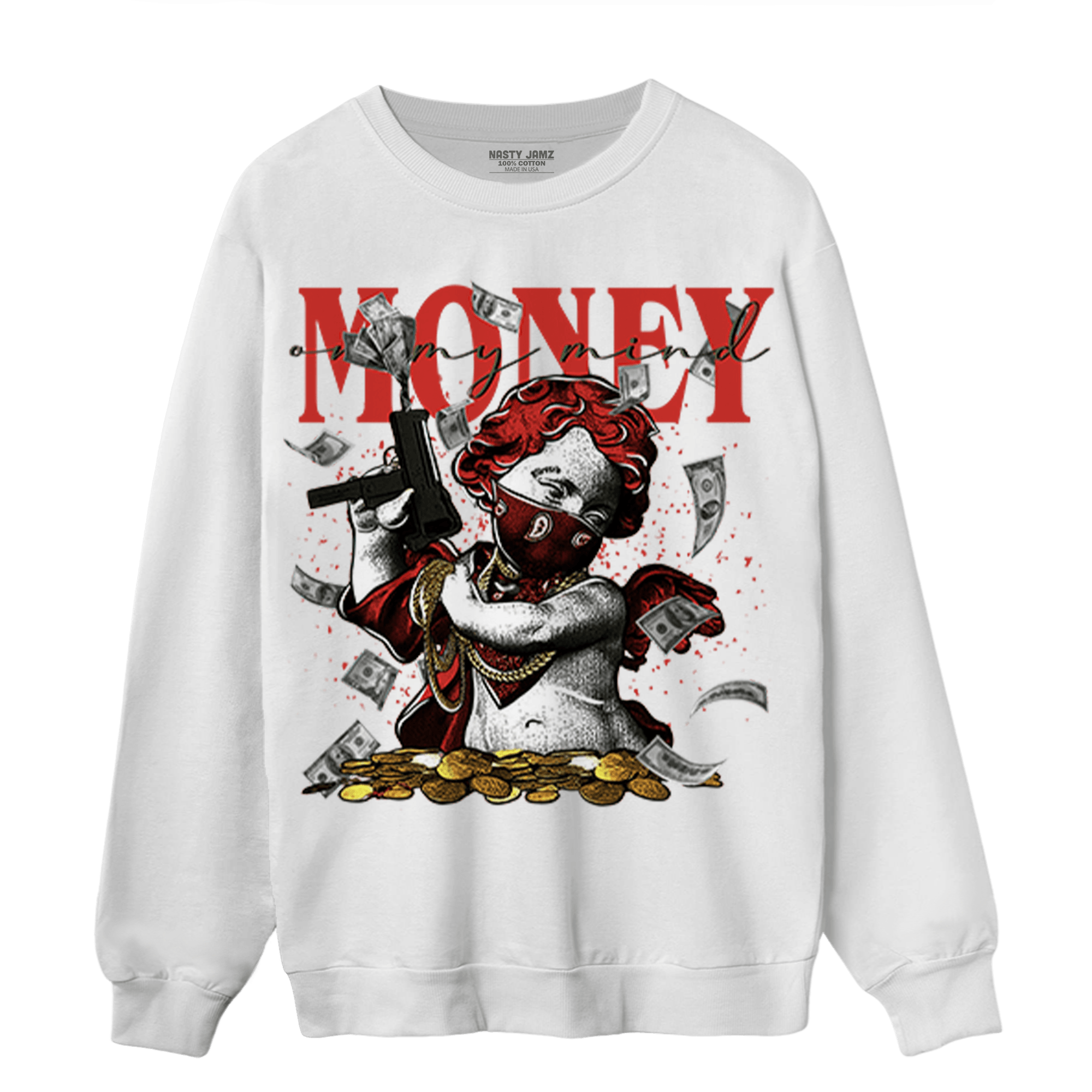 Dunk Low Mystic Red Sweatshirt Match Money On My Mine Gang - NastyJamz