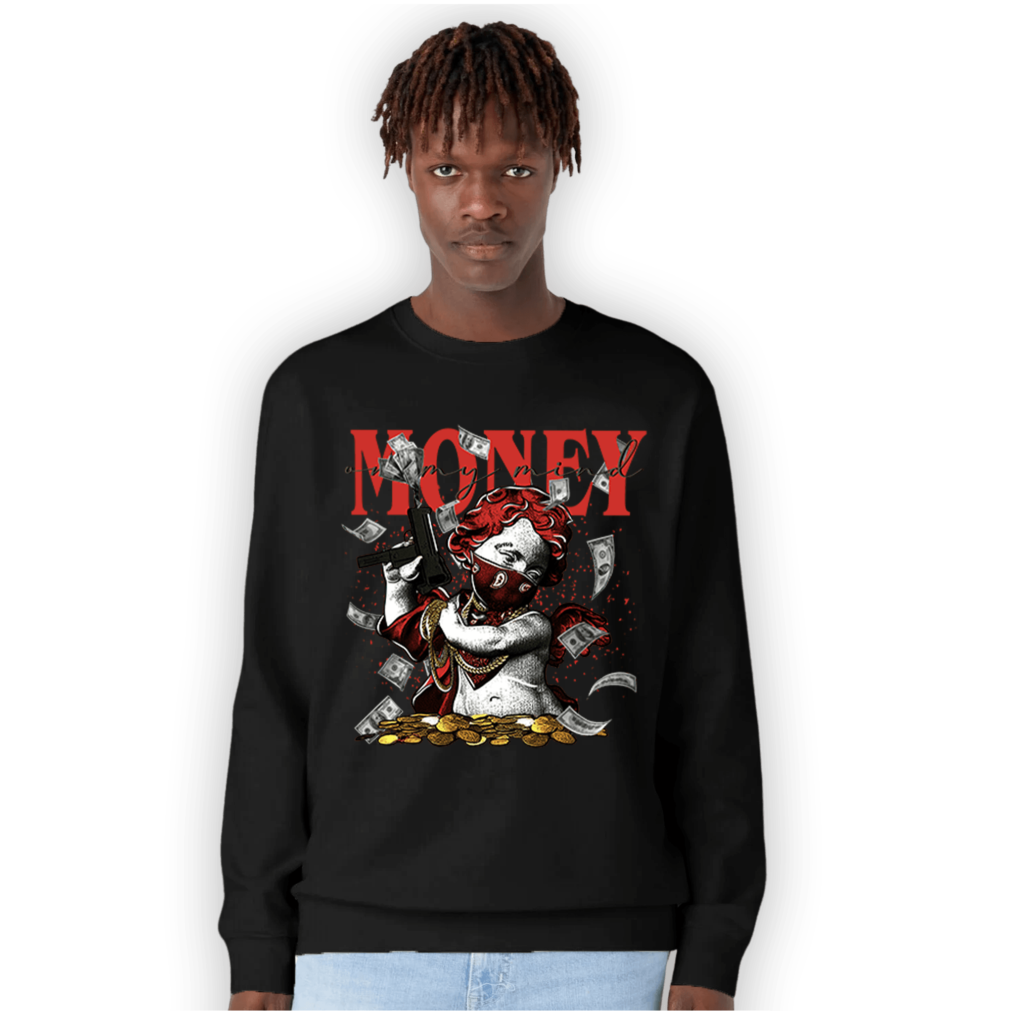Dunk Low Mystic Red Sweatshirt Match Money On My Mine Gang - NastyJamz