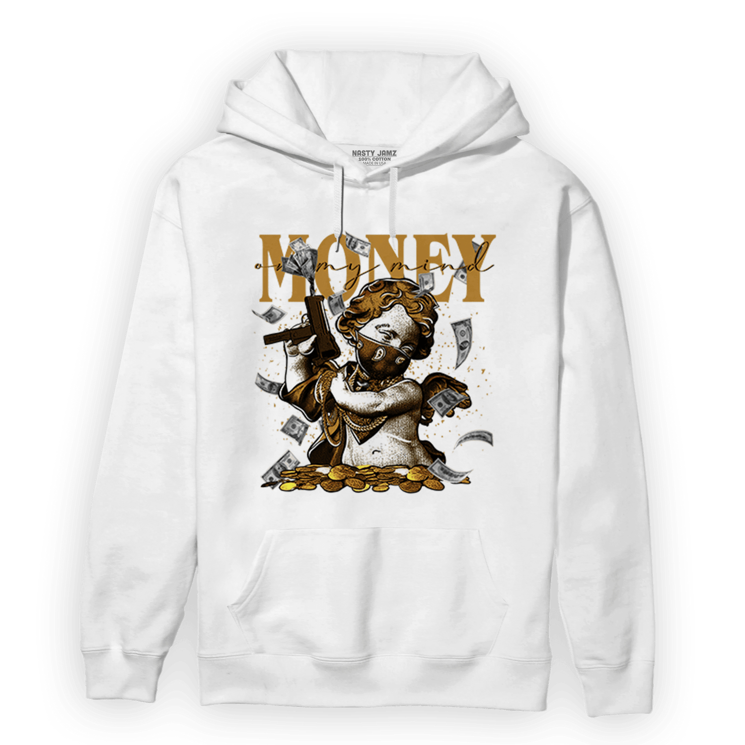 Wheat 13s Hoodie Match Money On My Mine Gang - NastyJamz