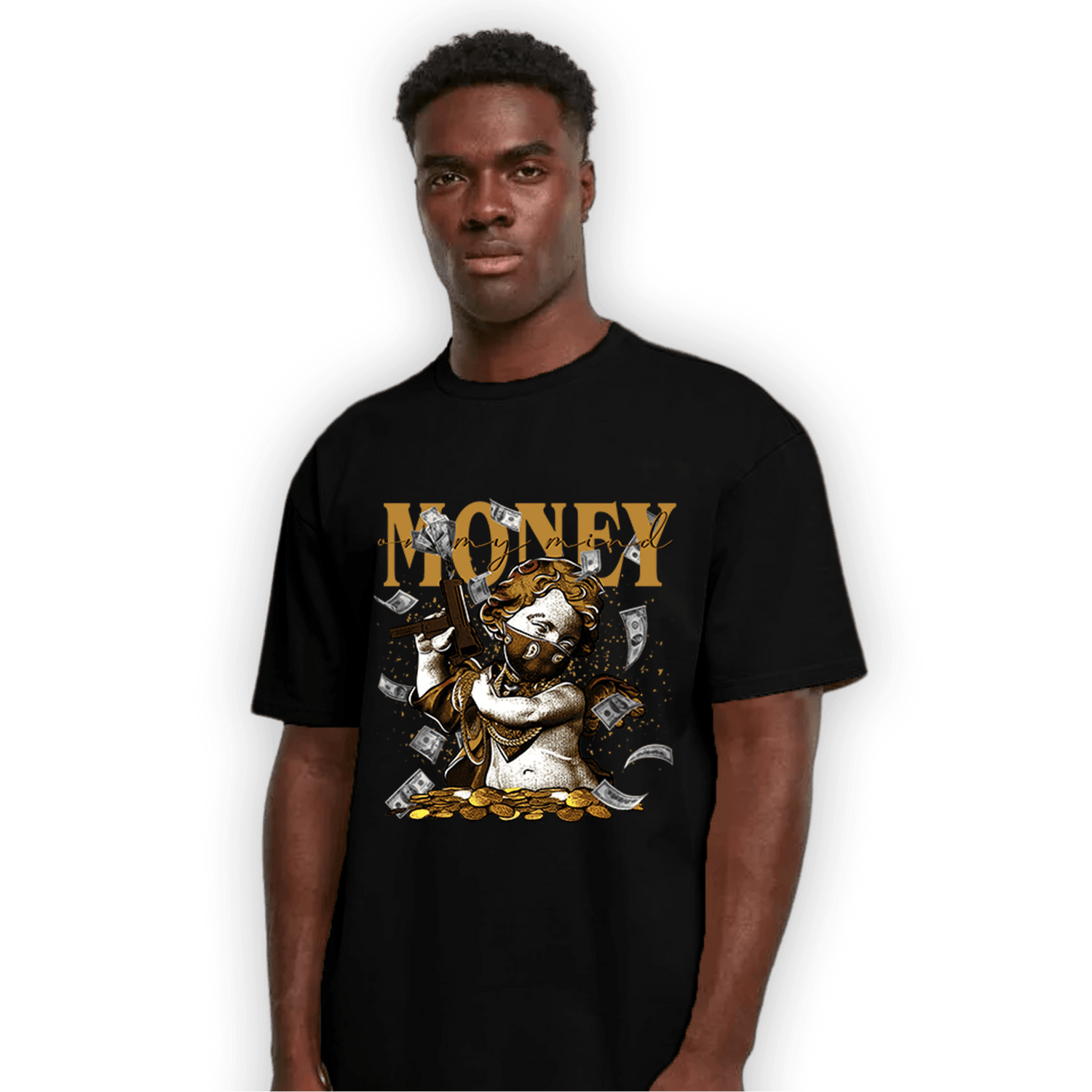 Wheat 13s T Shirt Match Money On My Mine Gang - NastyJamz