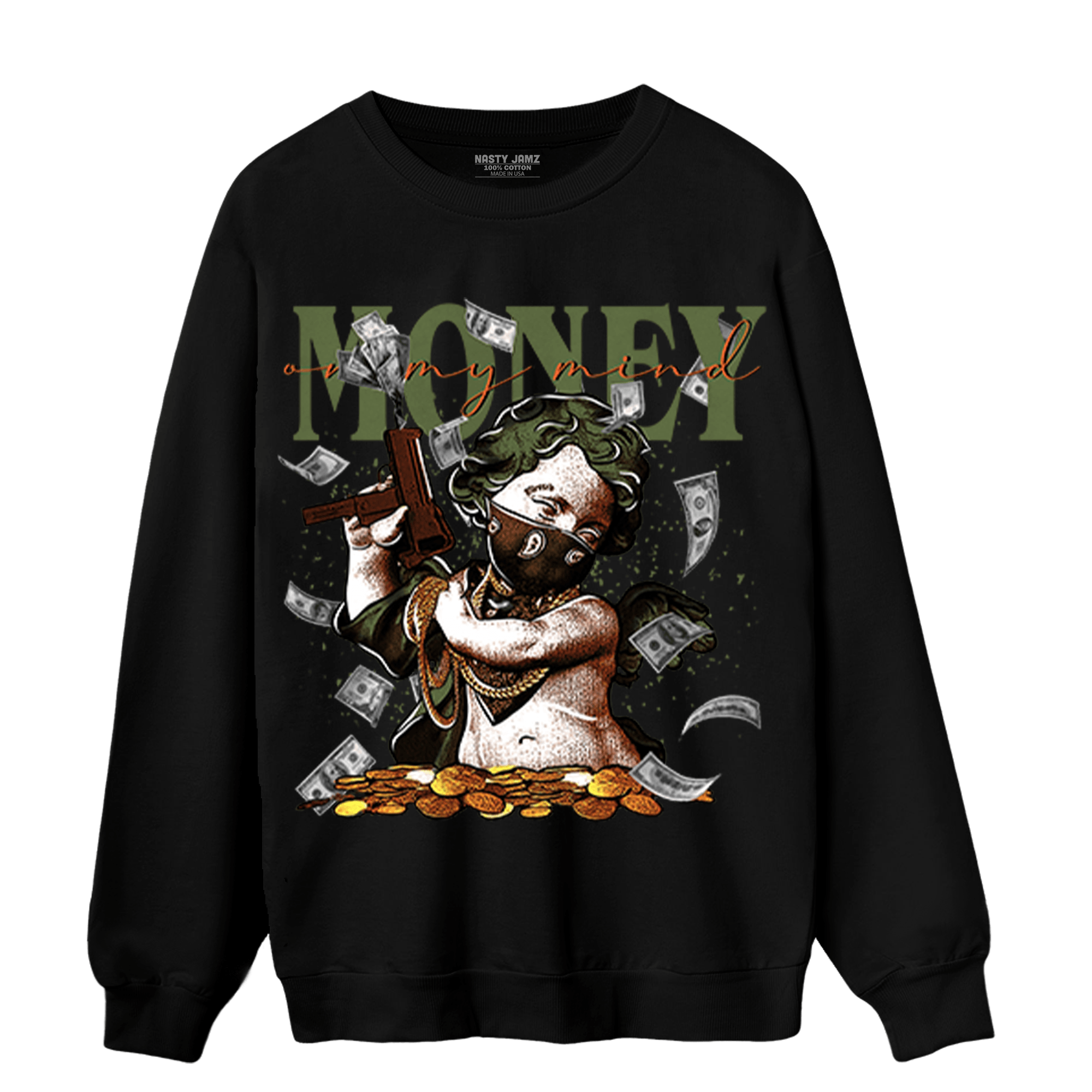 High OG Celadon 1s Sweatshirt Match Money On My Mine Gang - NastyJamz