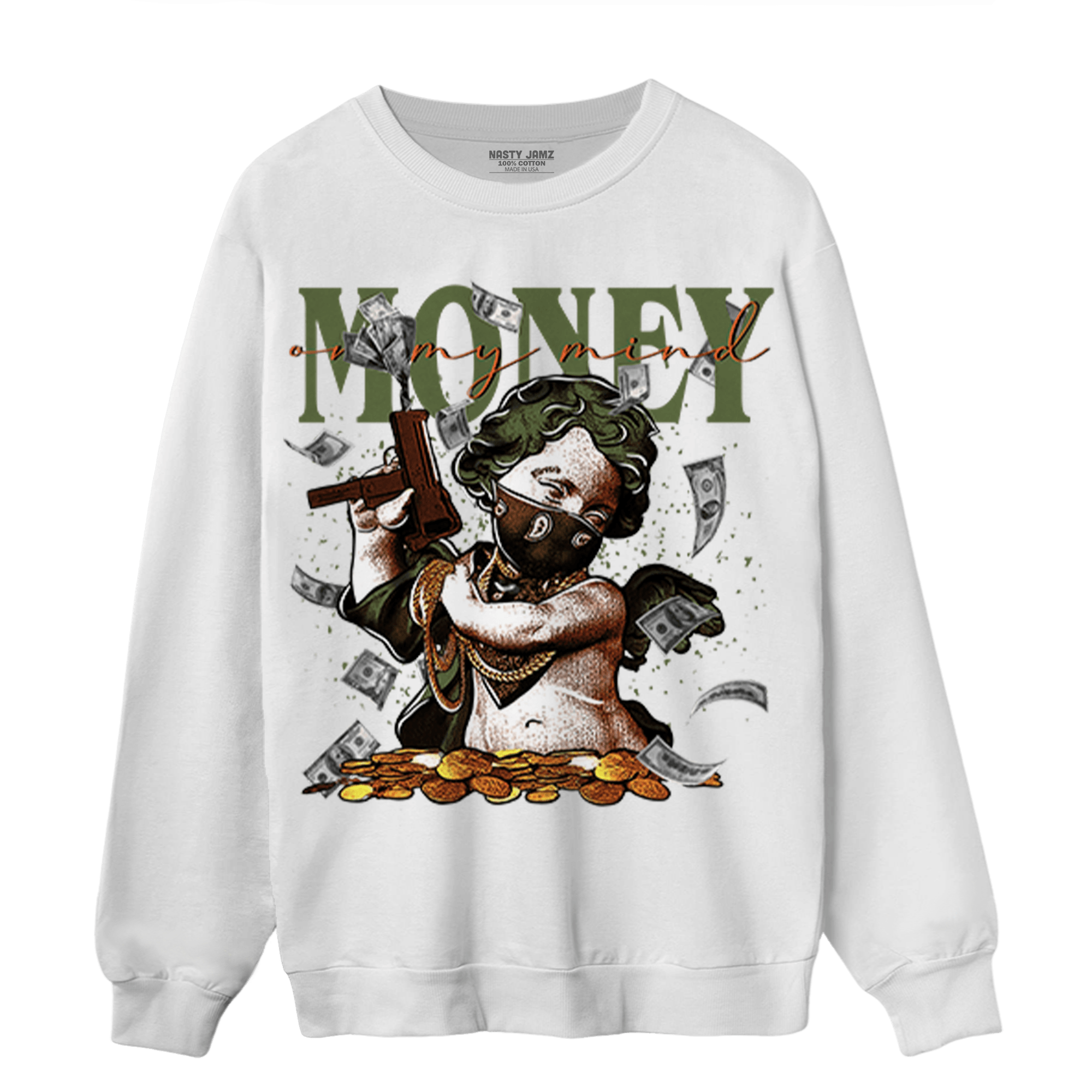 High OG Celadon 1s Sweatshirt Match Money On My Mine Gang - NastyJamz
