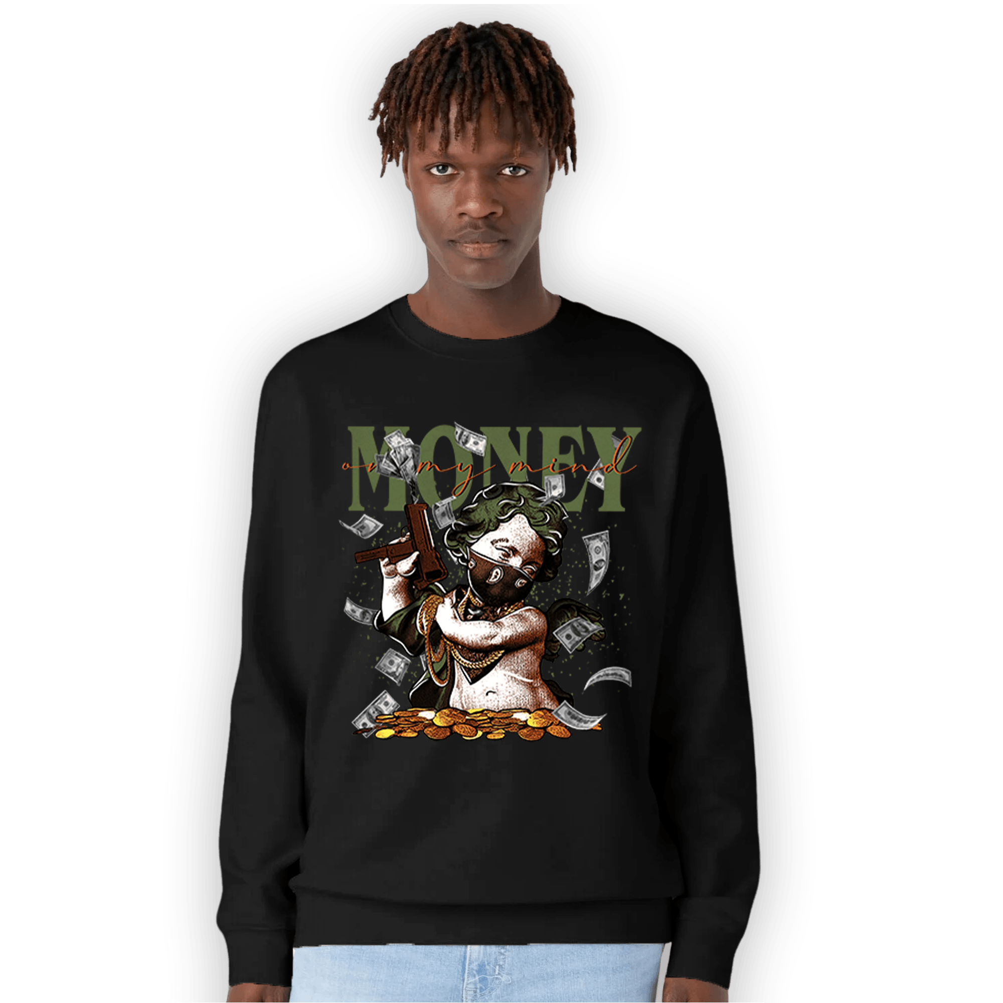 High OG Celadon 1s Sweatshirt Match Money On My Mine Gang - NastyJamz