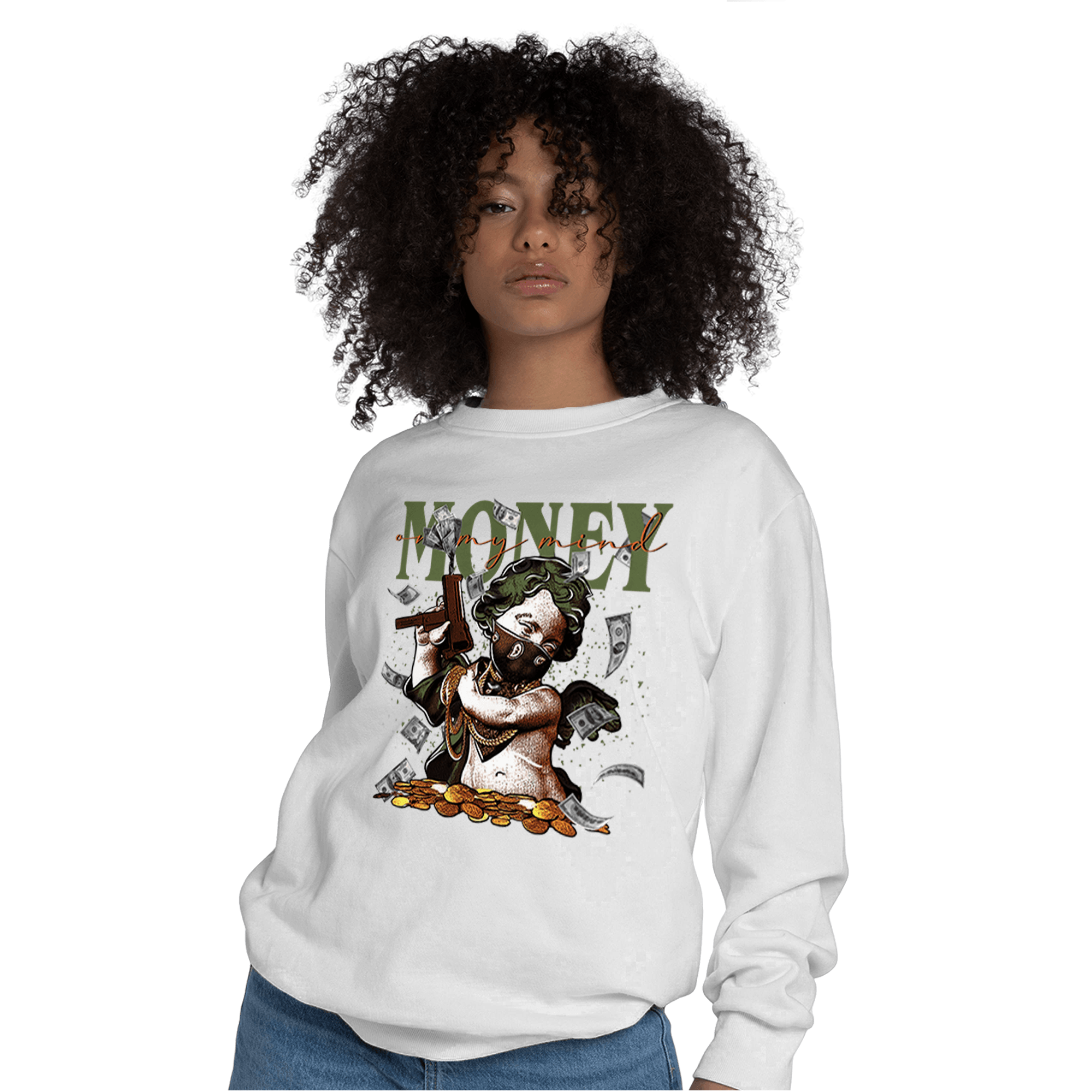 High OG Celadon 1s Sweatshirt Match Money On My Mine Gang - NastyJamz