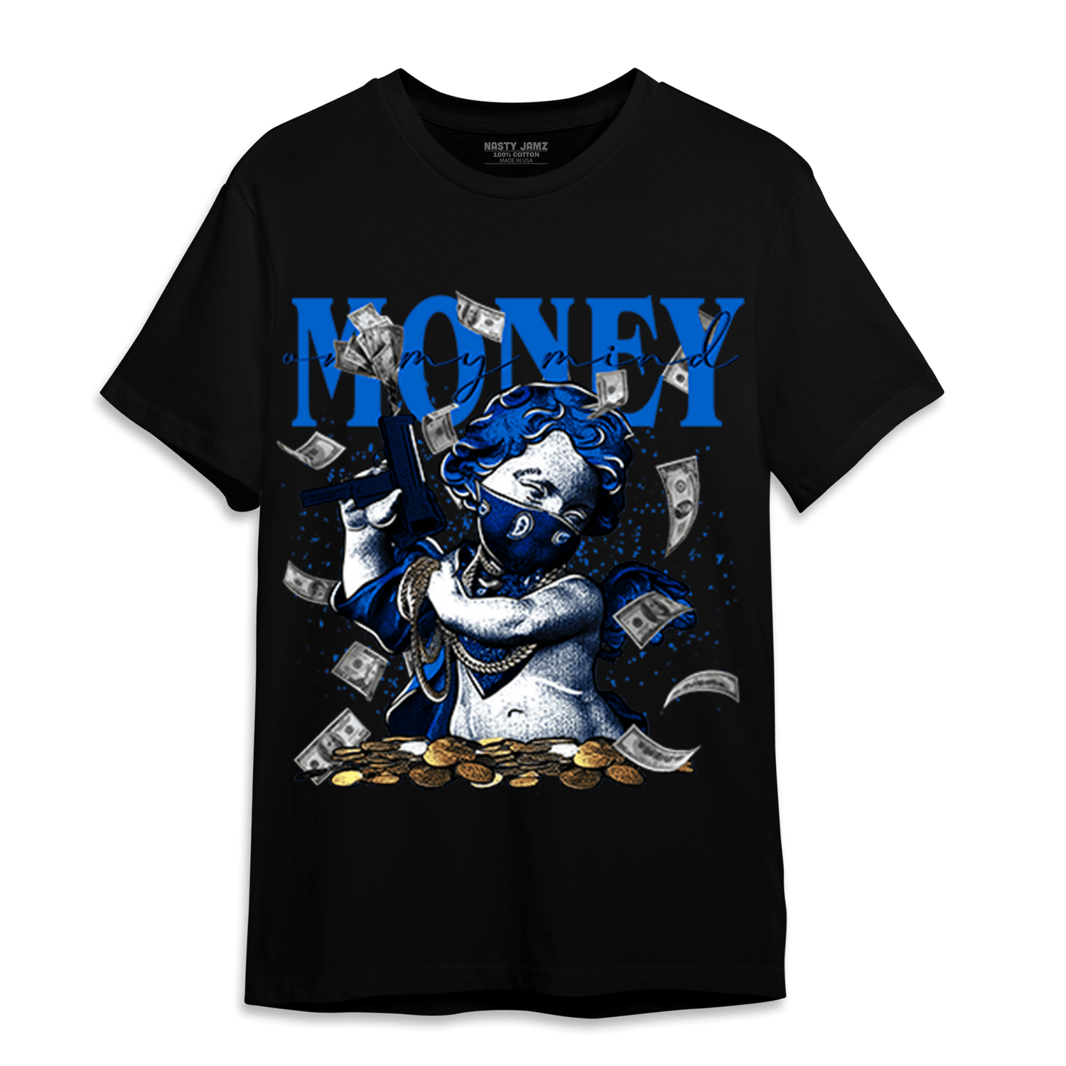 Royal Reimagined 1s T Shirt Match Money On My Mine Gang - NastyJamz