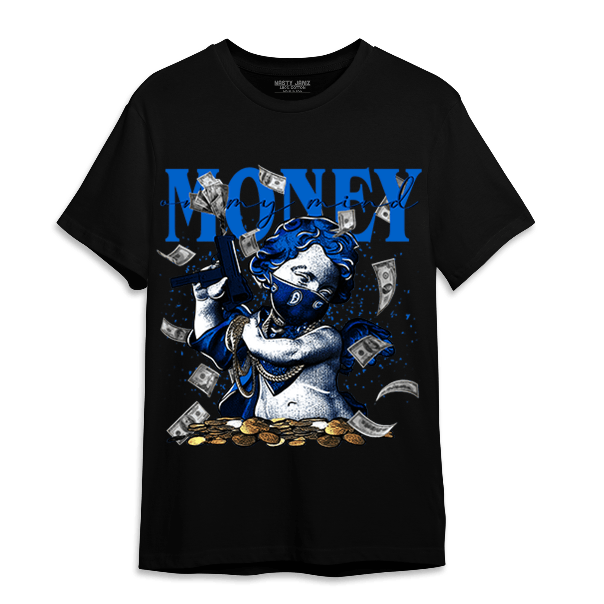 Royal Reimagined 1s T Shirt Match Money On My Mine Gang - NastyJamz