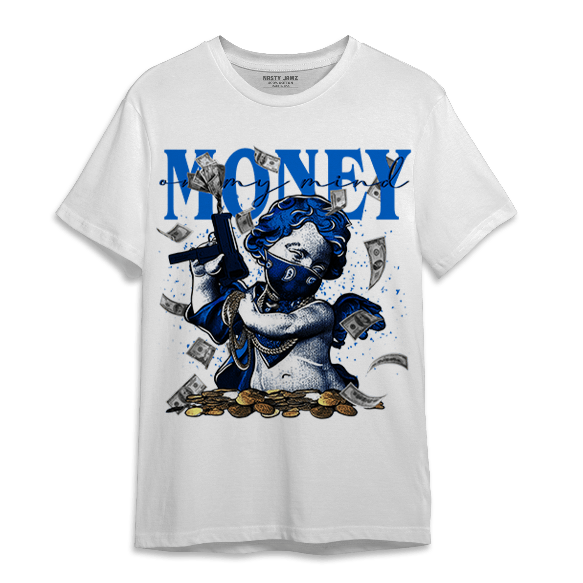 Royal Reimagined 1s T Shirt Match Money On My Mine Gang - NastyJamz