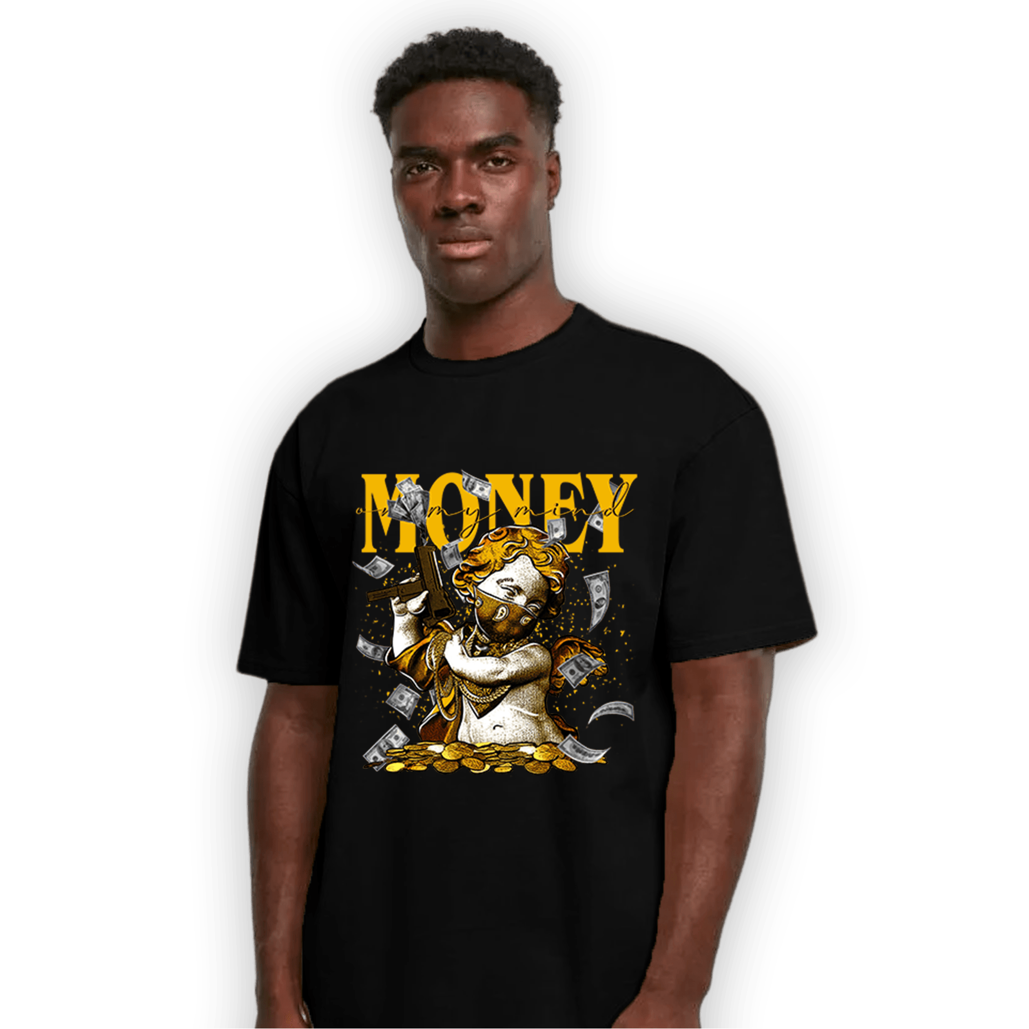 Yellow Ochre 1s T Shirt Match Money On My Mine Gang - NastyJamz
