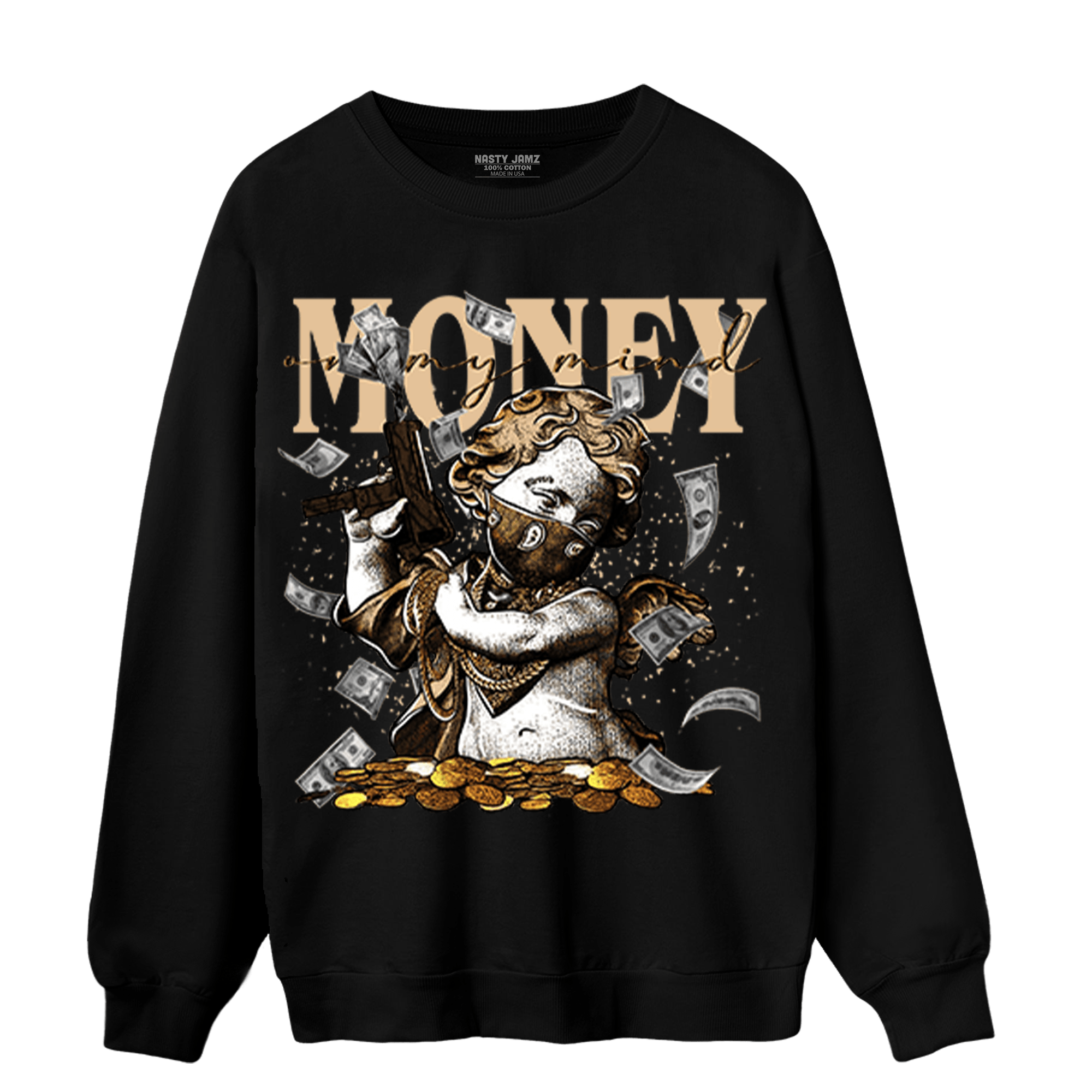 Palomino 3s Sweatshirt Match Money On My Mine Gang - NastyJamz