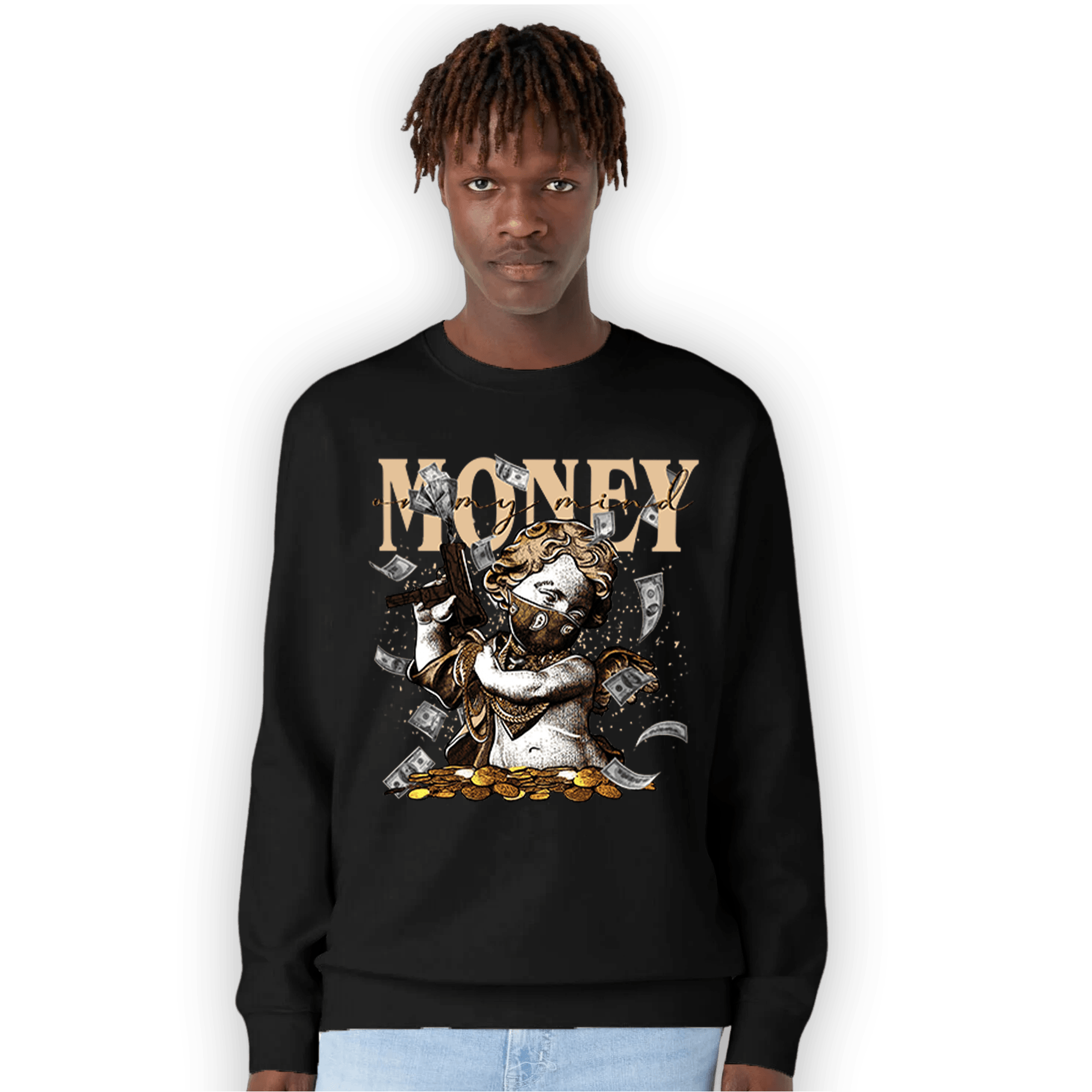 Palomino 3s Sweatshirt Match Money On My Mine Gang - NastyJamz