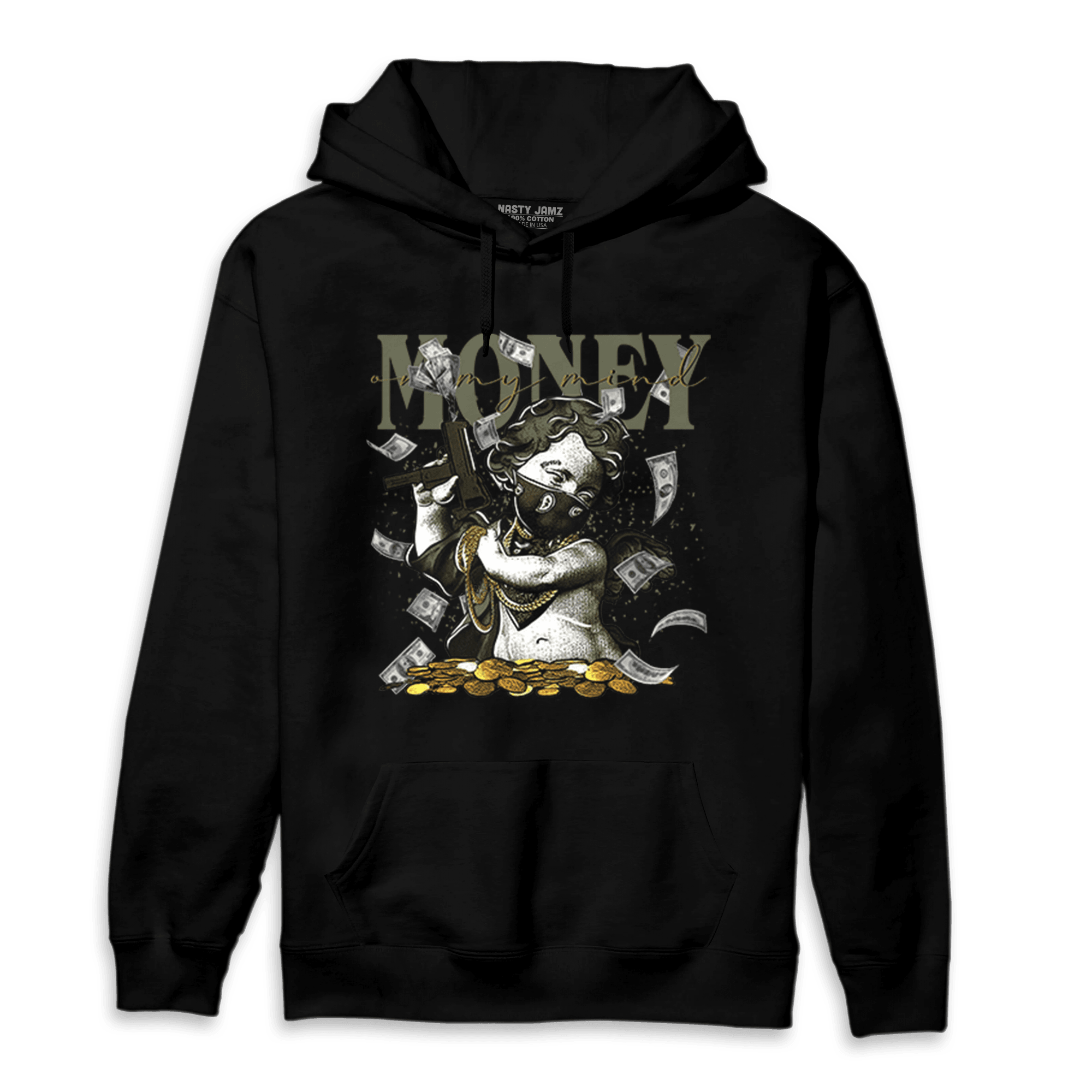 SE Craft Medium Olive 4s Hoodie Match Money On My Mine Gang - NastyJamz