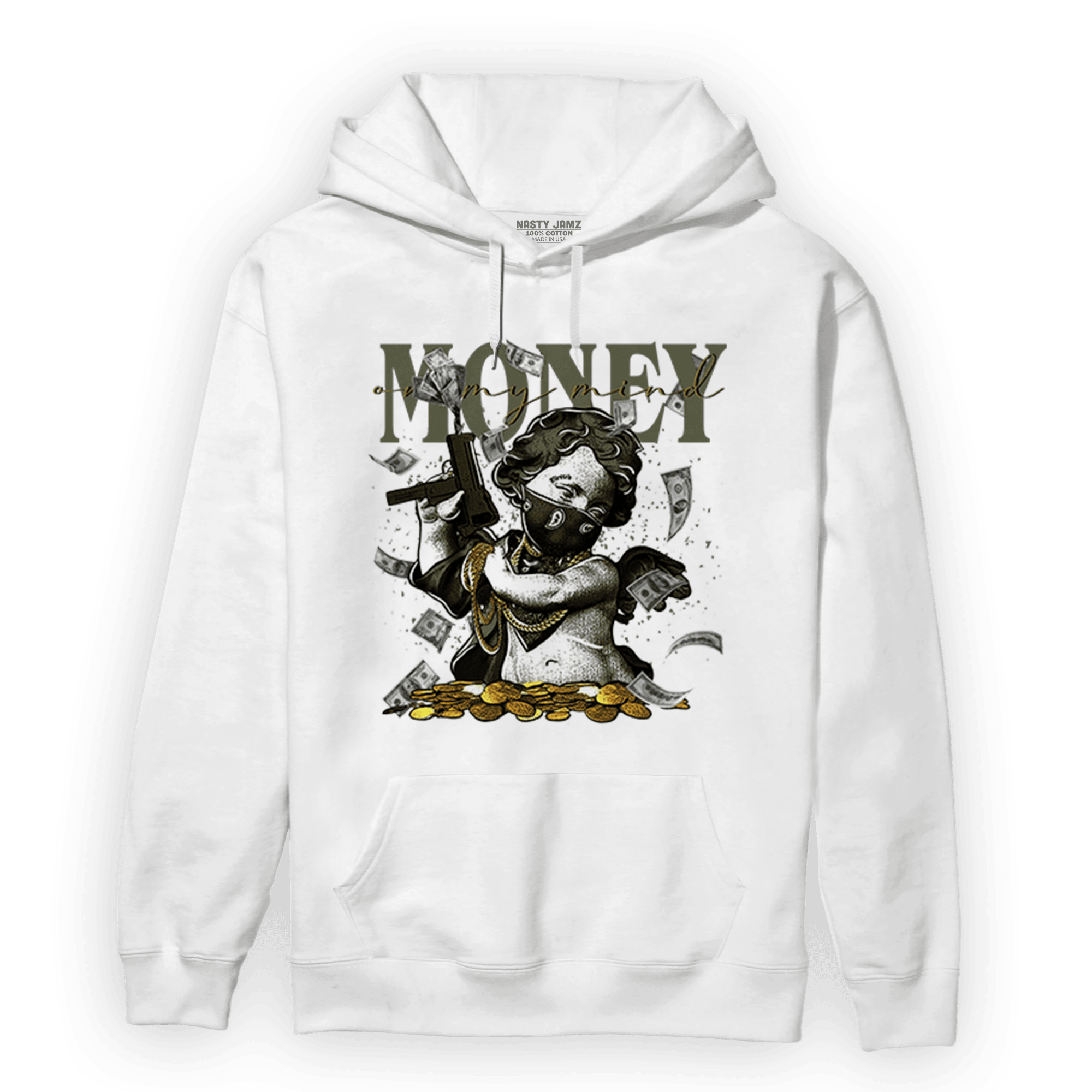 SE Craft Medium Olive 4s Hoodie Match Money On My Mine Gang - NastyJamz