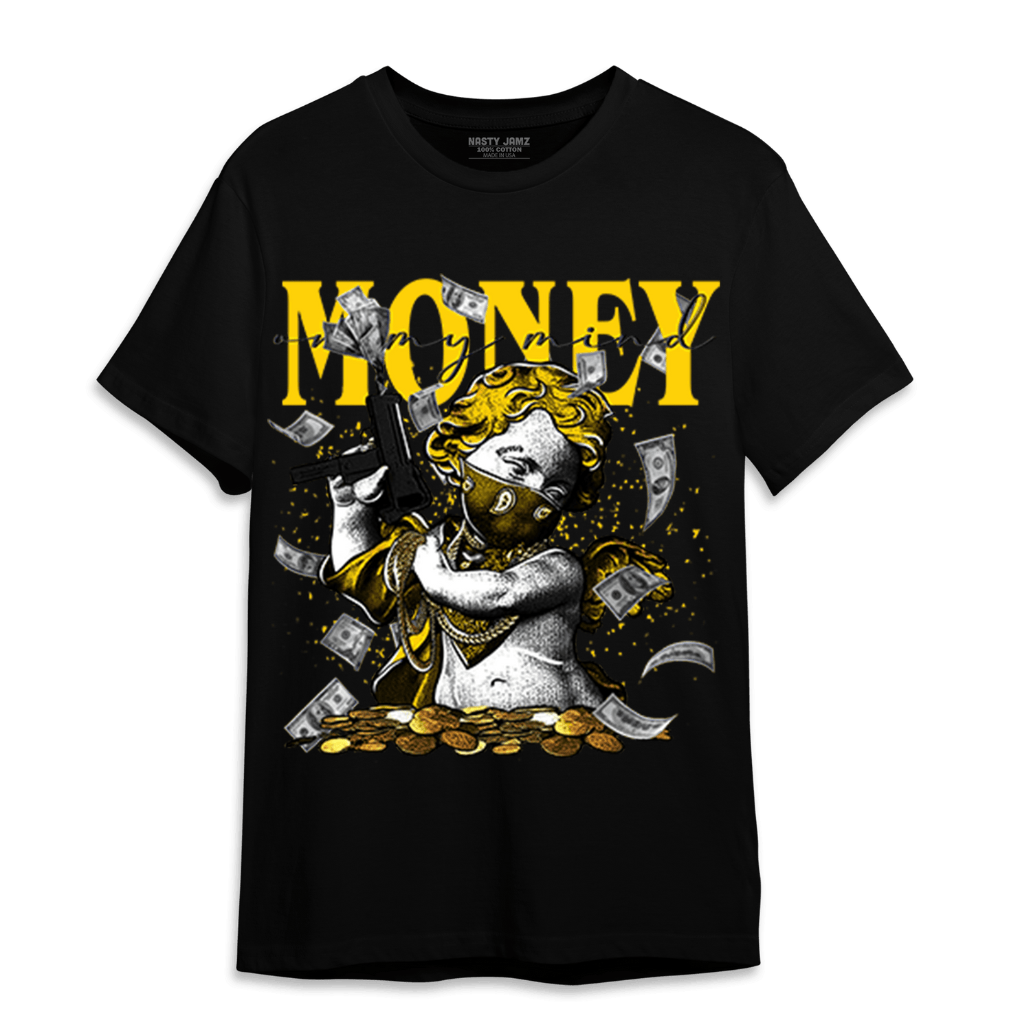 Thunder 4s T Shirt Match Money On My Mine Gang - NastyJamz